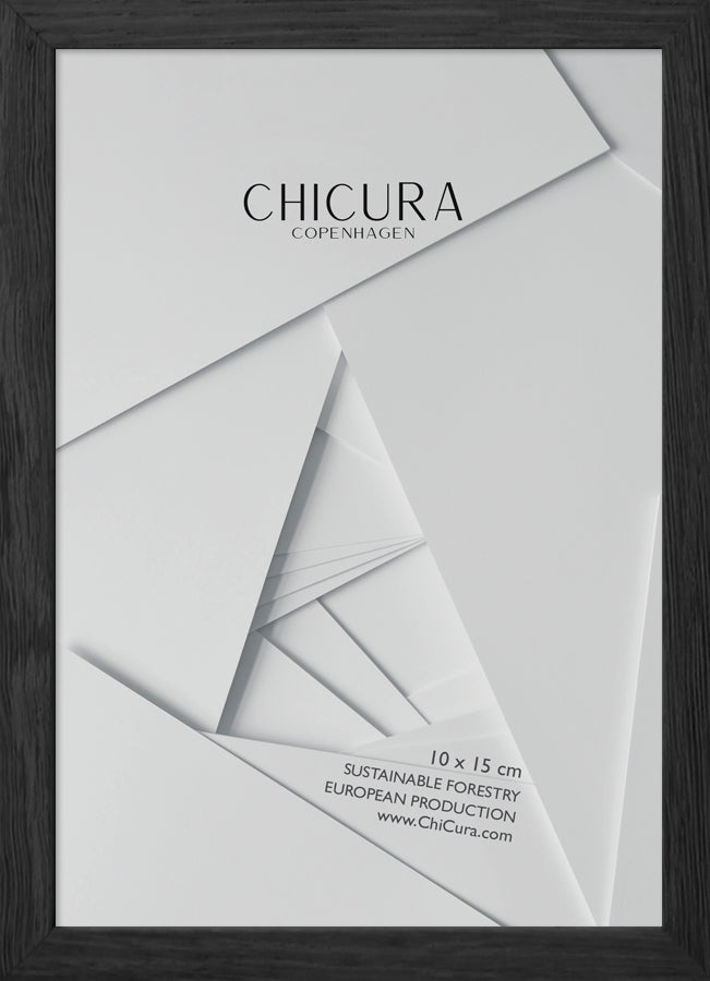 ChiCura Living, Art & Frames Træramme - 10x15cm - Sort - Glas Frames / Wood Solid Black