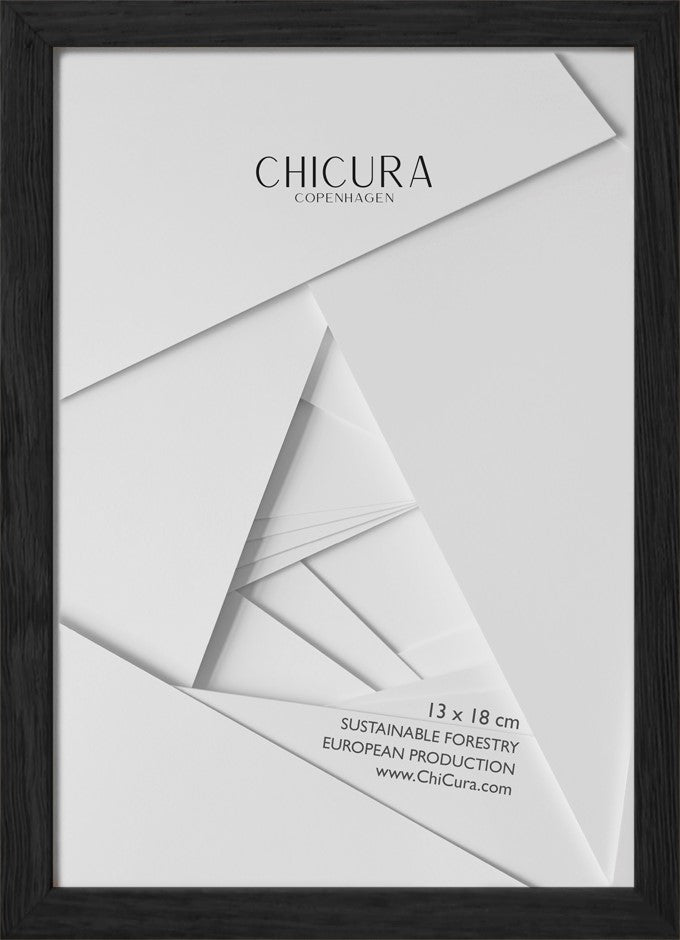 ChiCura Living, Art & Frames Træramme - 13x18cm - Sort - Glas Frames / Wood Solid Black