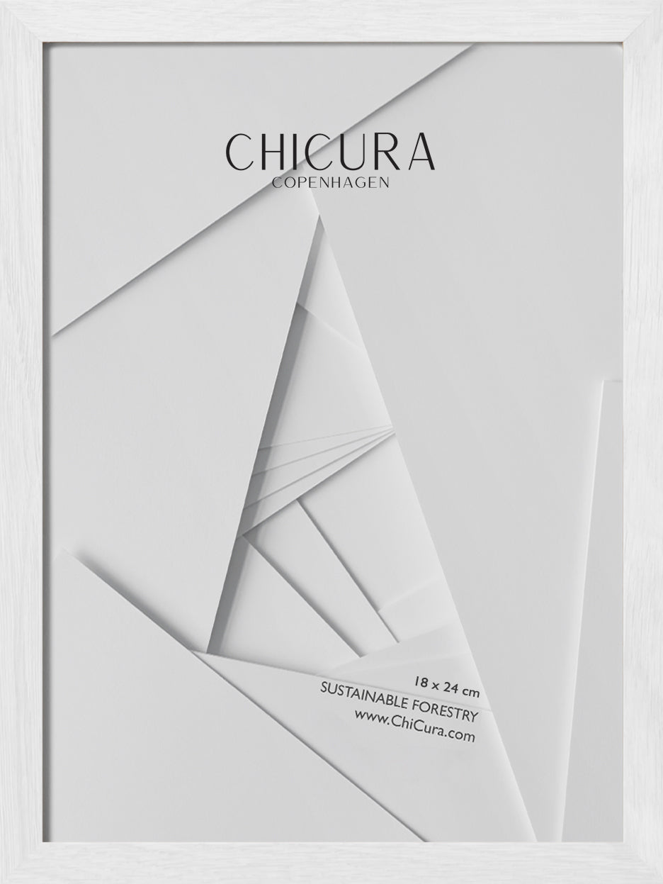 ChiCura Living, Art & Frames Træramme - 18x24cm - Hvid - Glas Frames / Wood White