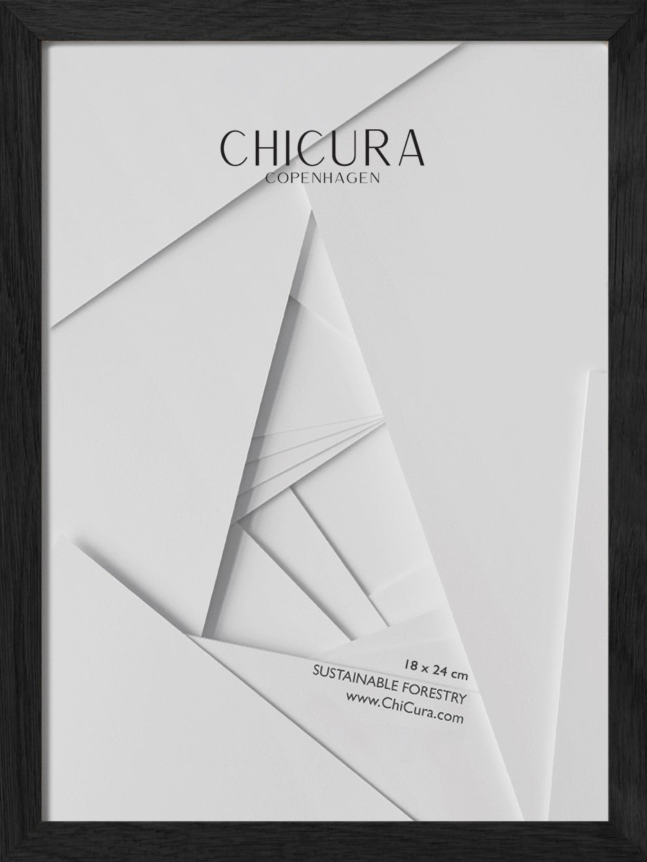 ChiCura Living, Art & Frames Træramme - 18x24cm - Sort - Glas Frames / Wood Solid Black