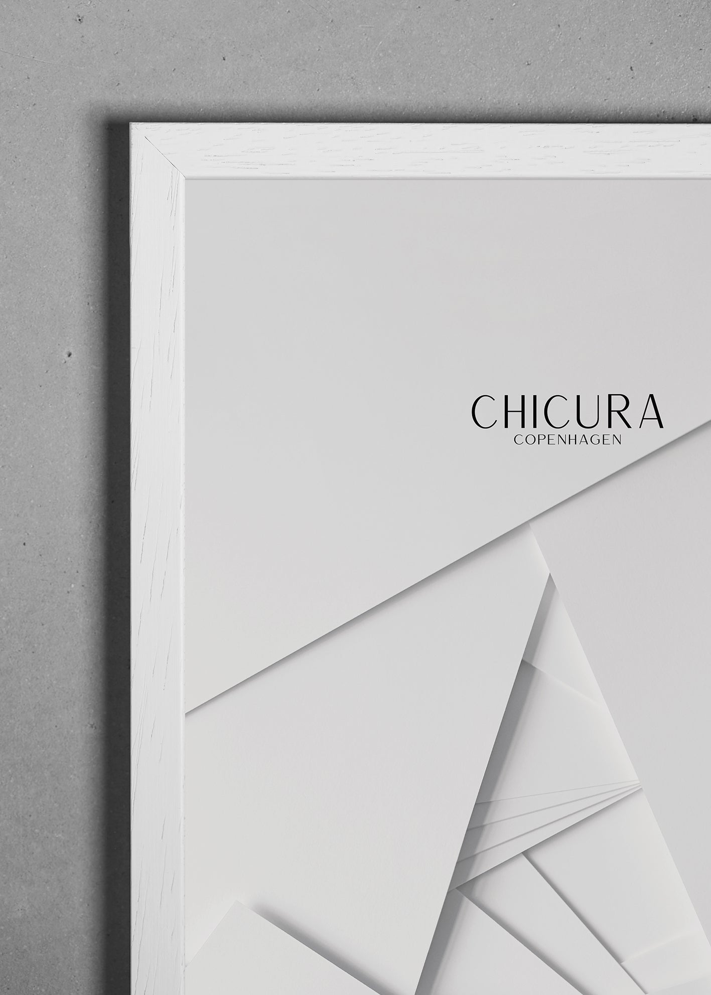ChiCura Living, Art & Frames Træramme - 22x22cm - Hvid - Glas Frames / Wood Solid White