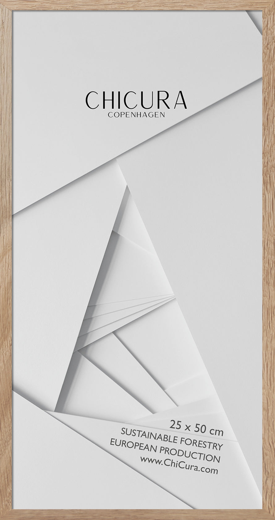 ChiCura Living, Art & Frames Træramme - 25x50cm - Egetræ - Glas Frames / Wood Oak