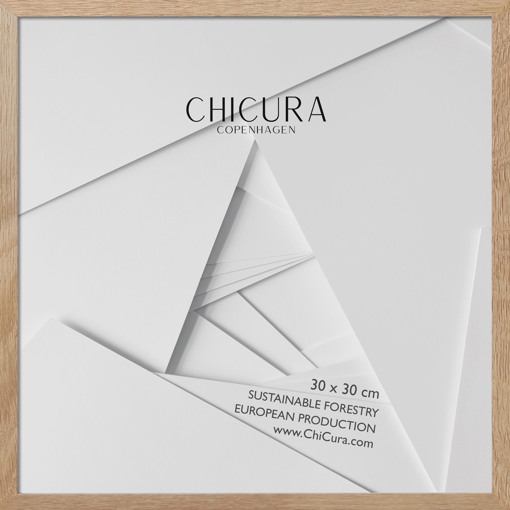 ChiCura Living, Art & Frames Træramme - 30x30cm - Egetræ - Anti-reflektiv Akrylglas Frames / Wood Solid Oak