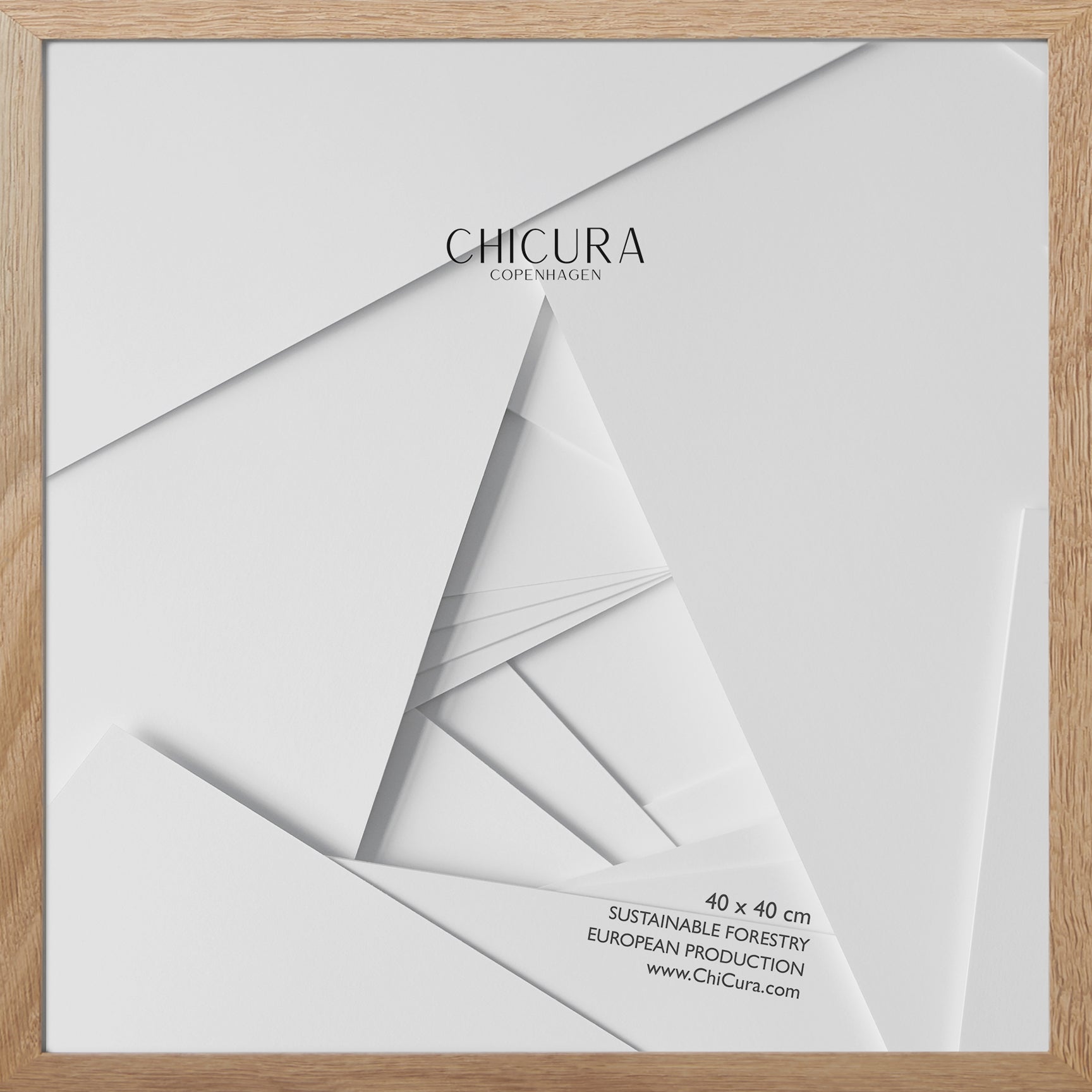 ChiCura Living, Art & Frames Træramme - 40x40cm - Egetræ - Glas Frames / Wood Oak