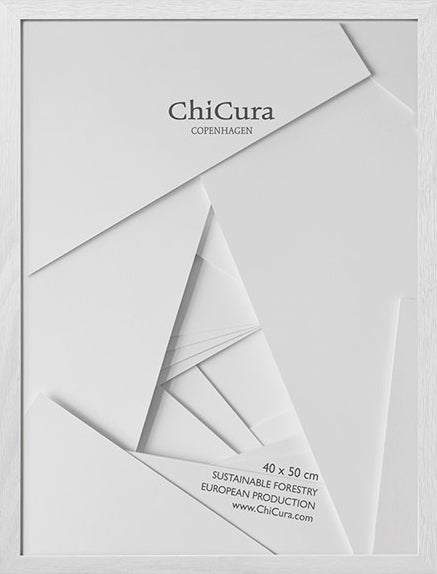 ChiCura Living, Art & Frames Træramme - 40x50cm - Hvid - Glas Frames / Wood Solid White