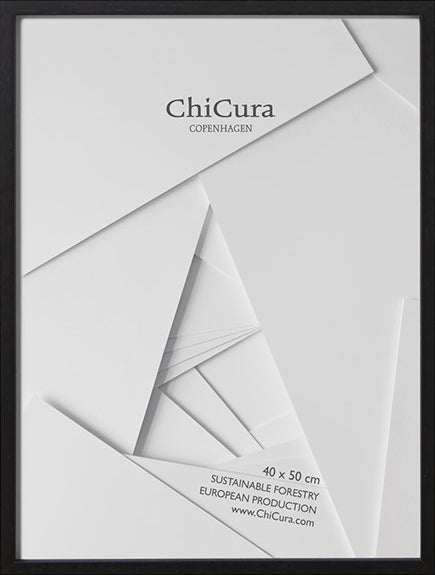 ChiCura Living, Art & Frames Træramme - 40x50cm - Sort - Glas Frames / Wood Solid Black