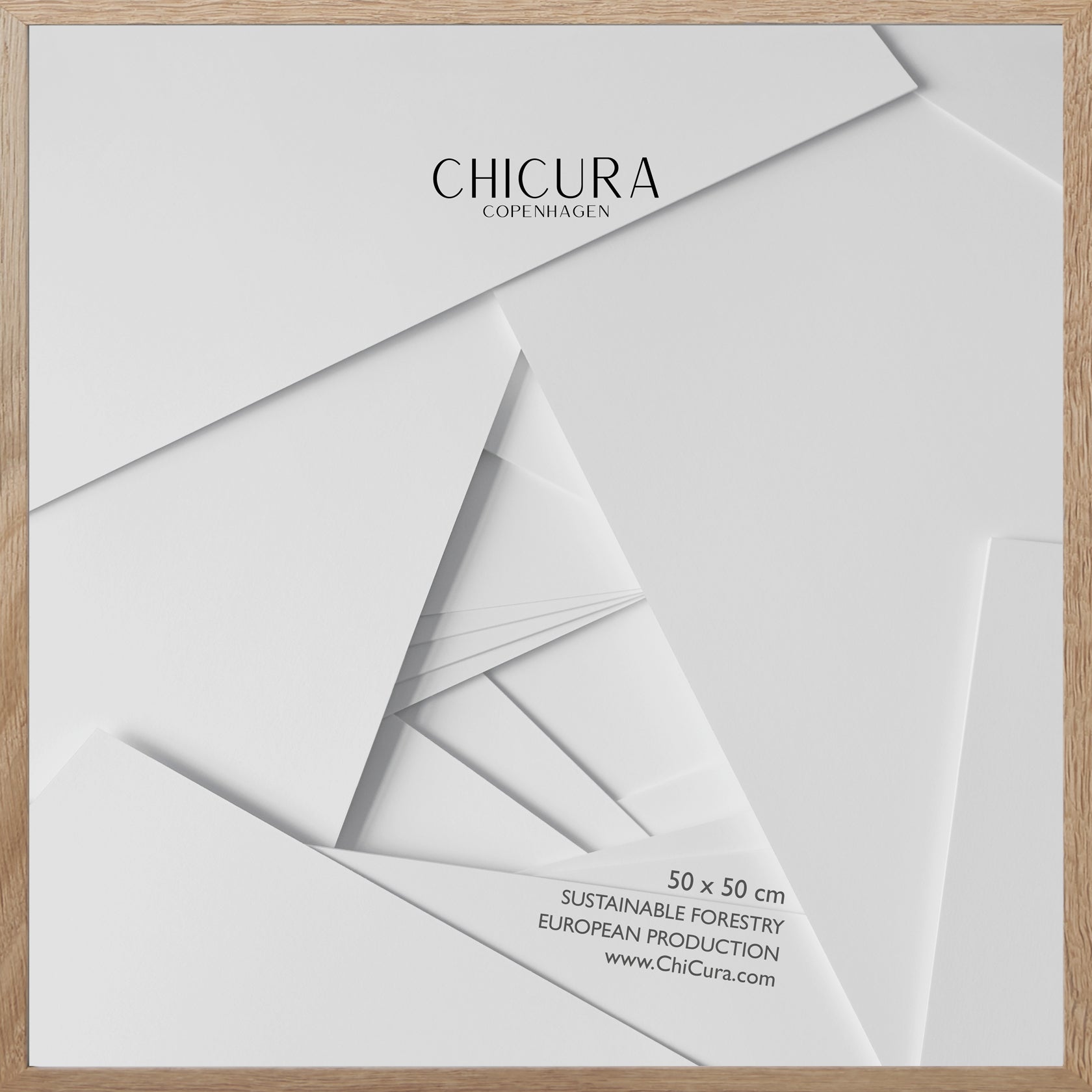 ChiCura Living, Art & Frames Træramme - 50x50cm - Egetræ - Anti-reflektiv Akrylglas Frames / Wood Oak