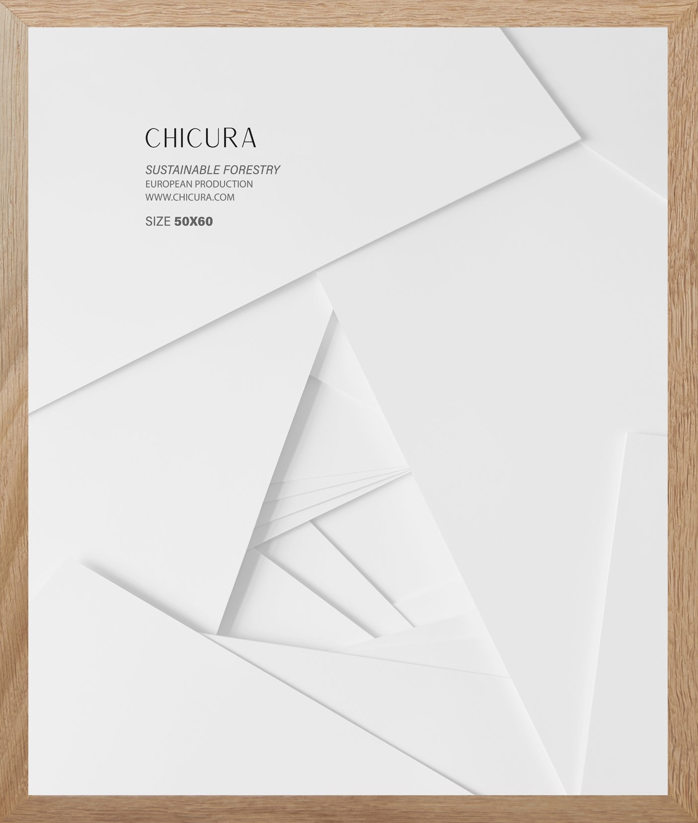 ChiCura Living, Art & Frames Træramme - 50x60cm - Egetræ - Glas Frames / Wood Solid Oak