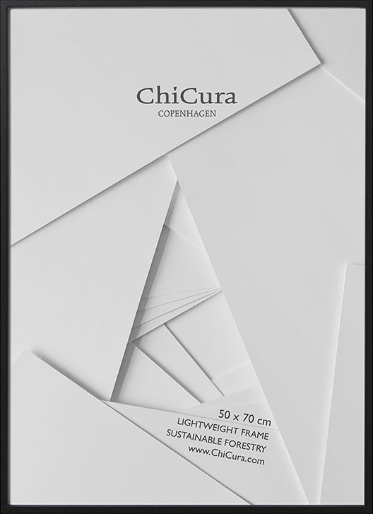 ChiCura Living, Art & Frames Træramme - 50x70cm - Sort - Glas Frames / Wood Solid Black