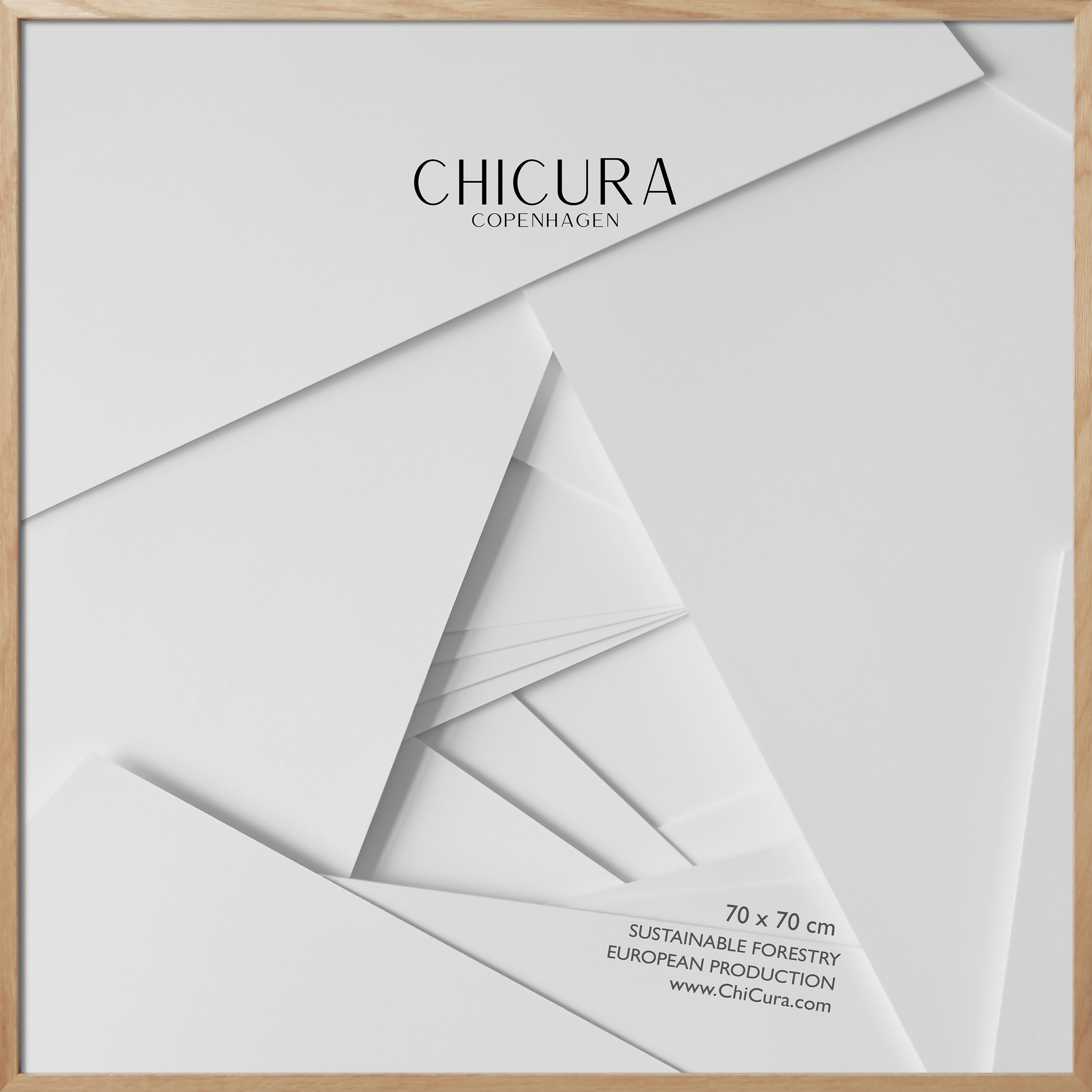 ChiCura Living, Art & Frames Træramme - 70x70cm - Egetræ - Akrylglas Frames / Wood Oak