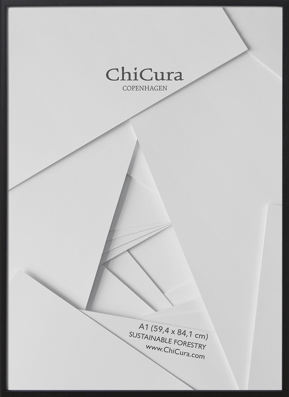 ChiCura Living, Art & Frames Træramme - A1 - Sort - Glas - KUN V. AFHENTNING Frames / Wood Black