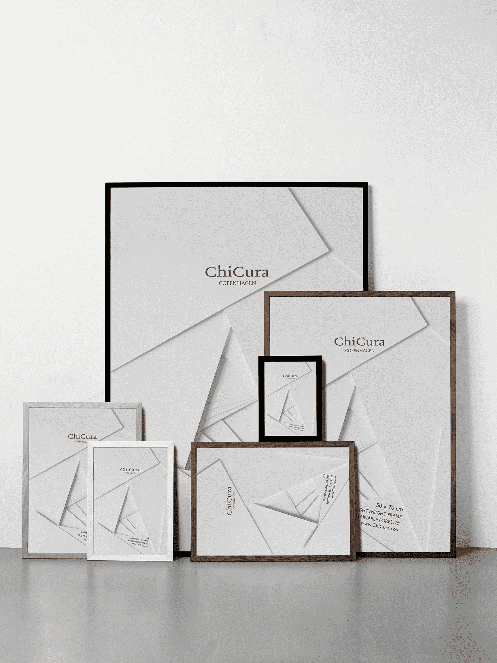 ChiCura Living, Art & Frames Træramme - A1 - Sort - Glas - KUN V. AFHENTNING Frames / Wood White
