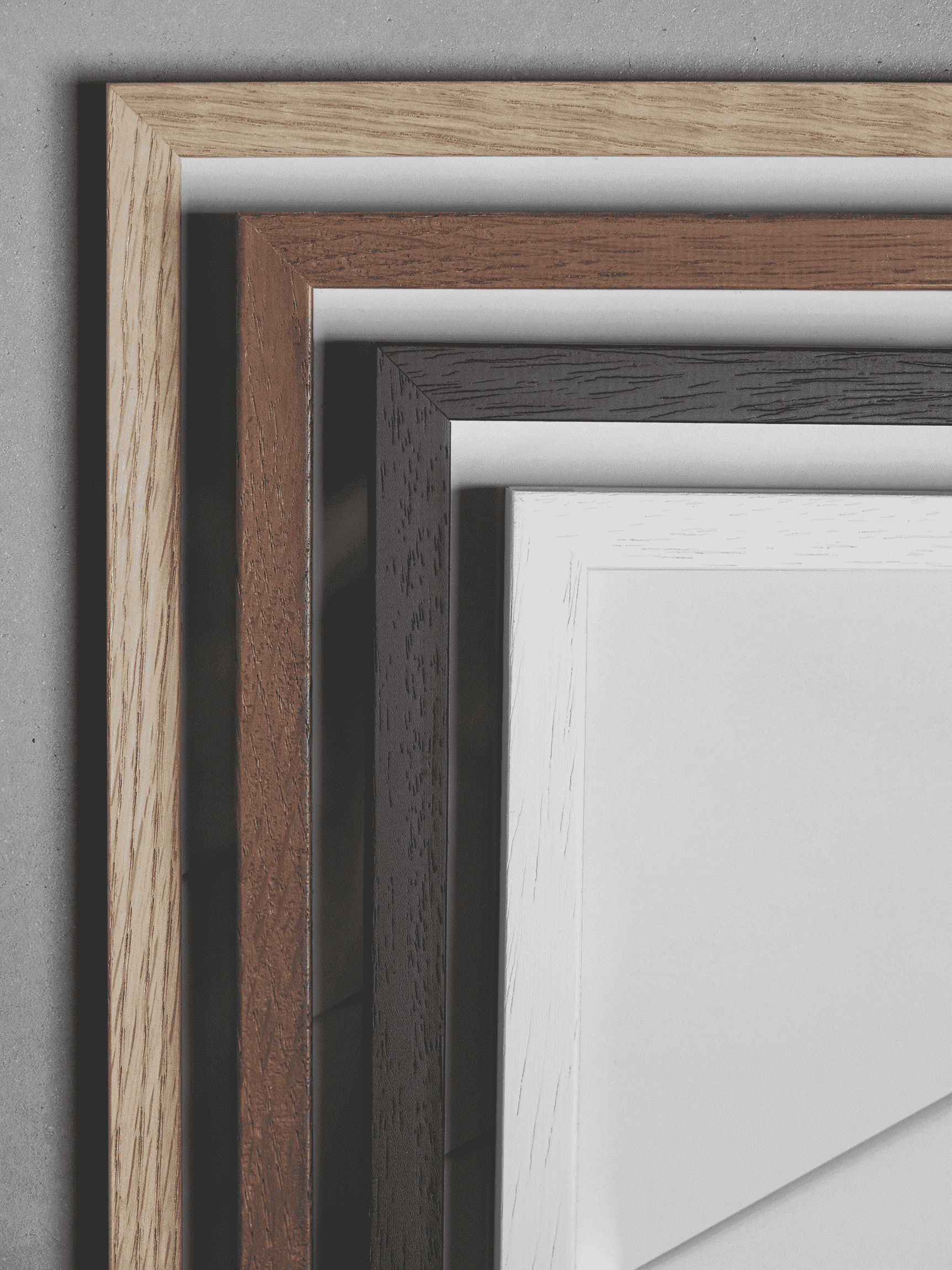 ChiCura Living, Art & Frames Træramme - A1 - Sort - Glas - KUN V. AFHENTNING Frames / Wood White