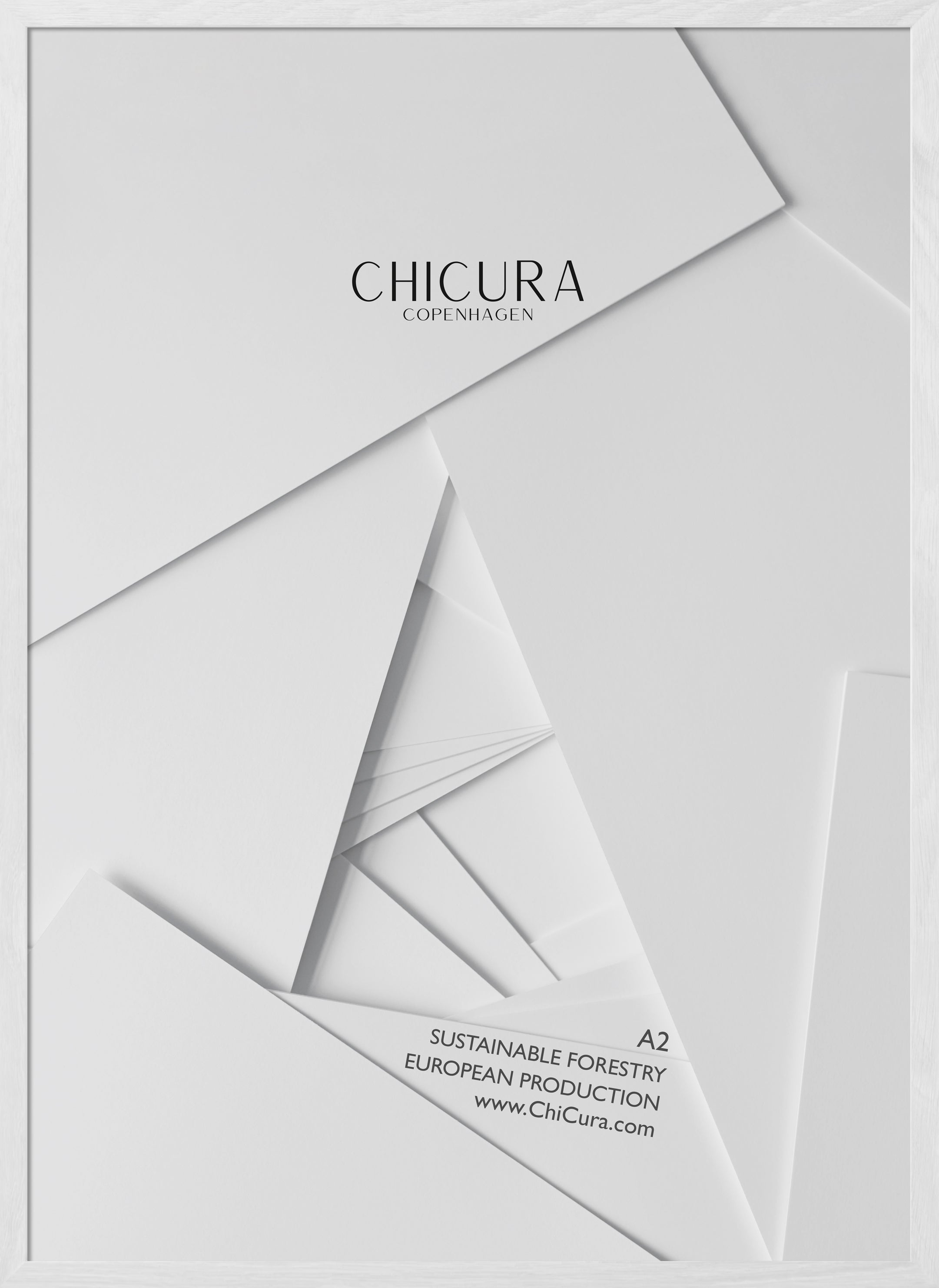 ChiCura Living, Art & Frames Træramme - A2 - Hvid - Akrylglas Frames / Wood Solid White