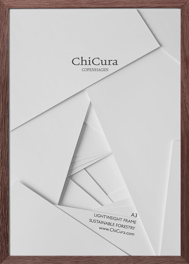 ChiCura Living, Art & Frames Wooden Frame - A3 - Brown Oak - Anti-reflective Acrylic Glass Frames / Wood Solid Brown