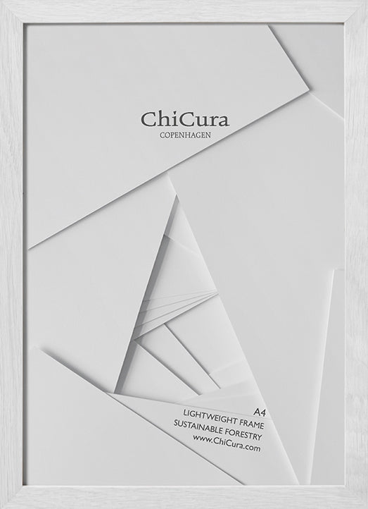 ChiCura Living, Art & Frames Træramme - A4 - Hvid - Glas Frames / Wood Solid White