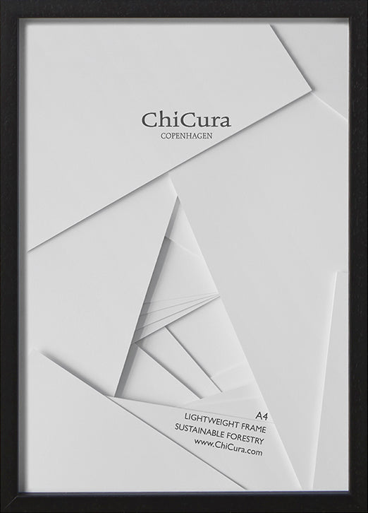 ChiCura Living, Art & Frames Træramme - A4 - Sort - Anti-reflektiv Akrylglas Frames / Wood Black