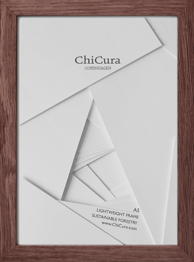 ChiCura Living, Art & Frames Træramme - A5 - Brun Egetræ - Anti-reflektiv Akrylglas Frames / Wood Brown
