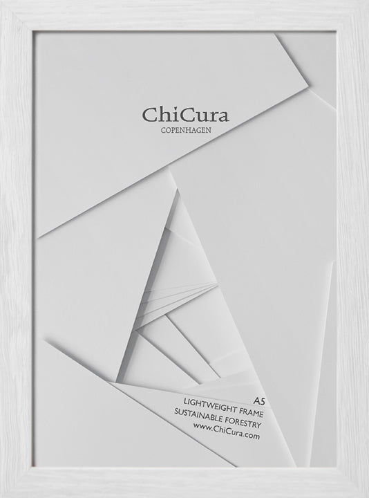 ChiCura Living, Art & Frames Træramme - A5 - Hvid - Glas Frames / Wood Solid White