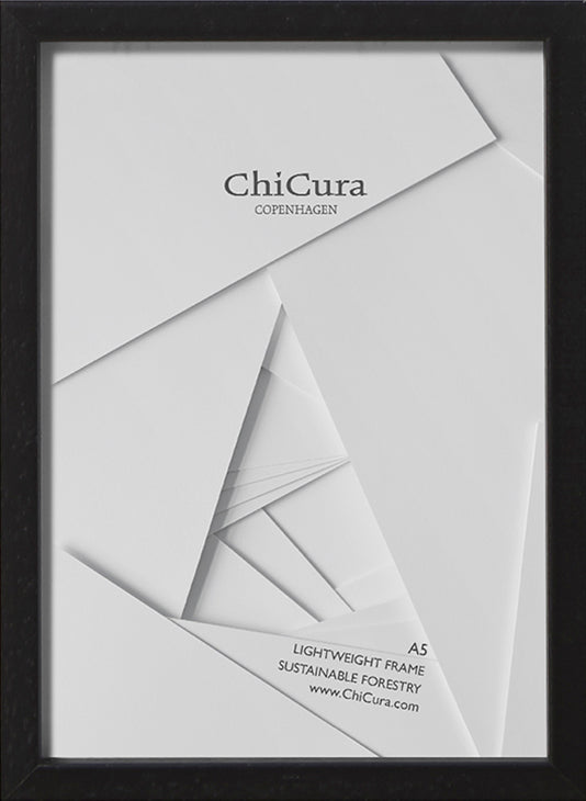 ChiCura Living, Art & Frames Træramme - A5 - Sort - Anti-reflektiv Akrylglas Frames / Wood Black