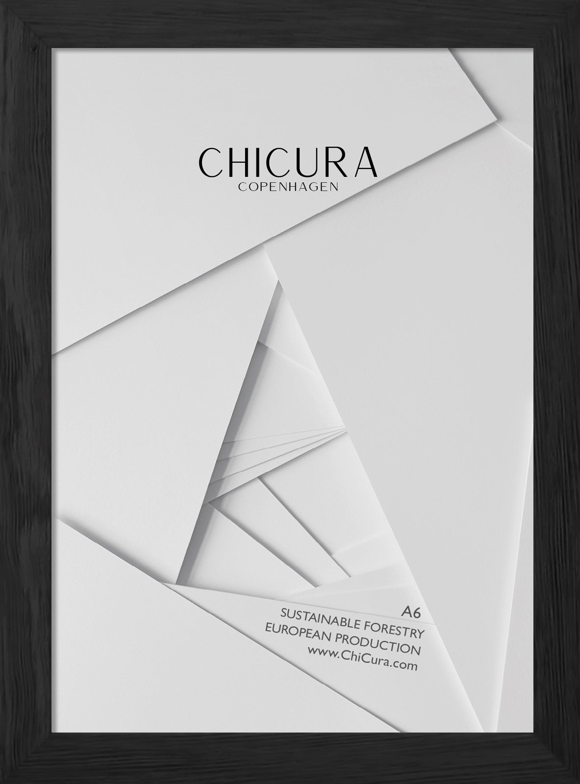 ChiCura Living, Art & Frames Træramme - A6 - Sort - Glas Frames / Wood Solid Black