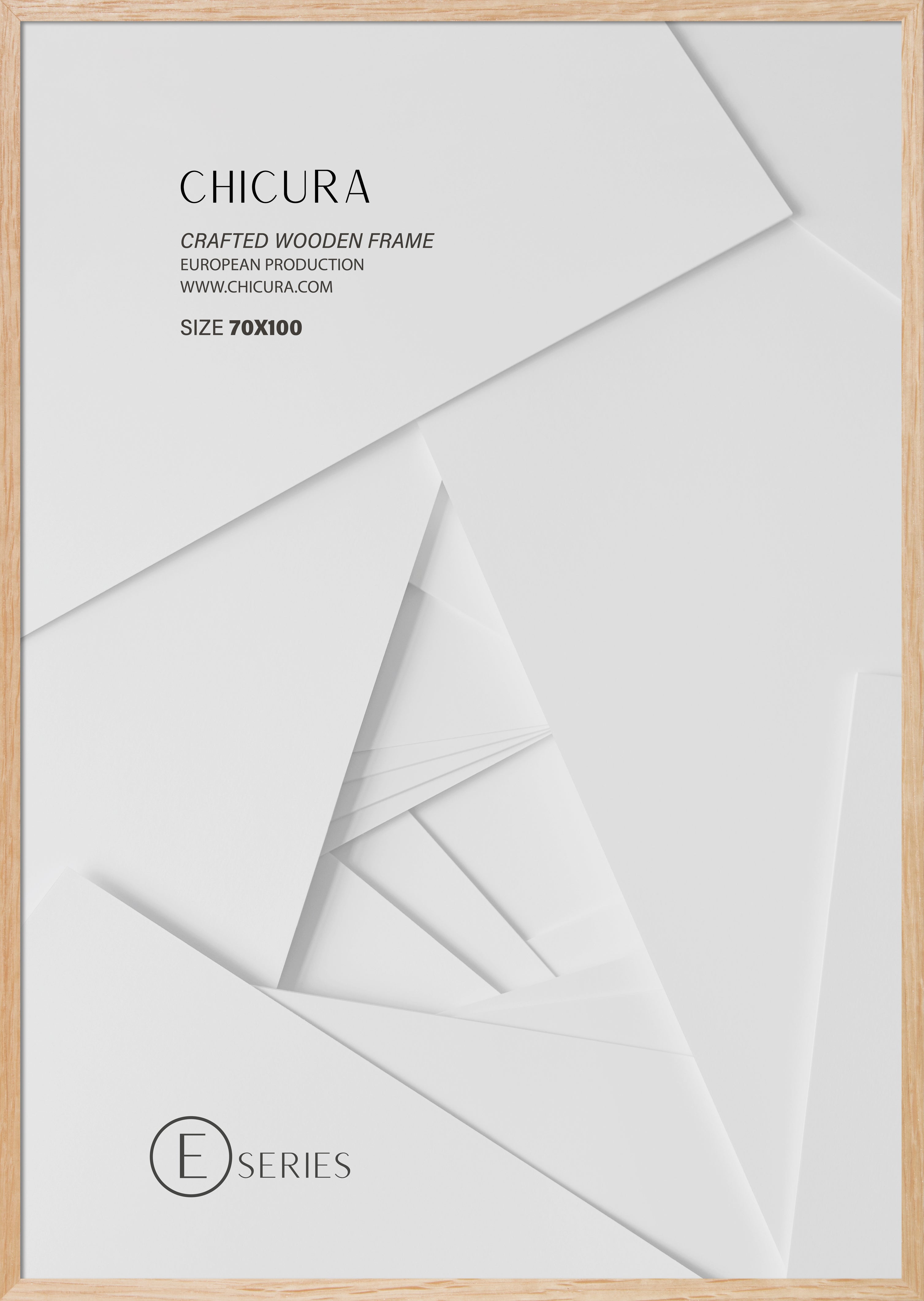 ChiCura Living, Art & Frames Træramme E - 70x100cm - Egetræ - Akrylglas Frames / Wood E-Series Oak