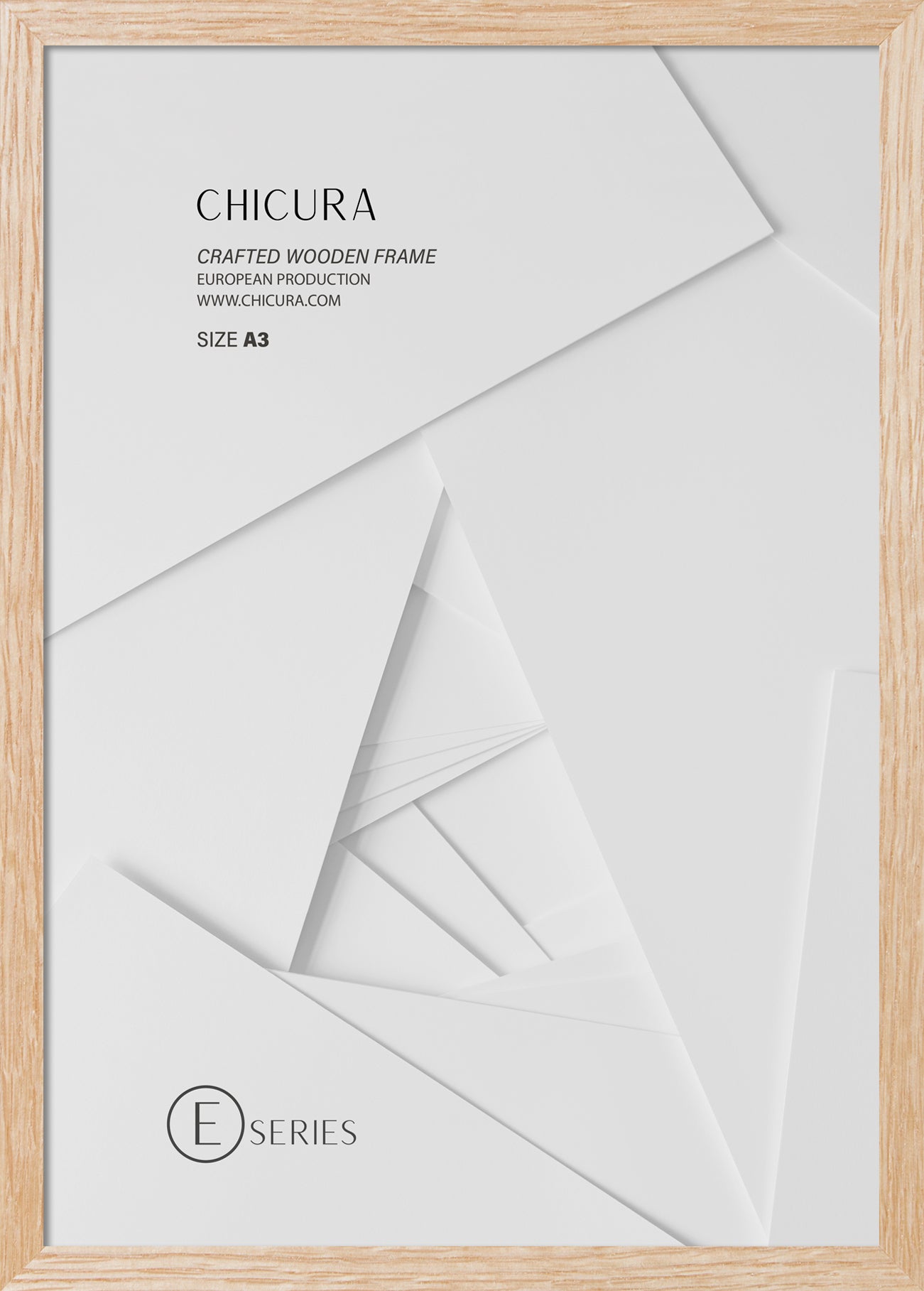 ChiCura Living, Art & Frames Træramme E - A3 - Egetræ - Glas Frames / Wood E-Series Oak