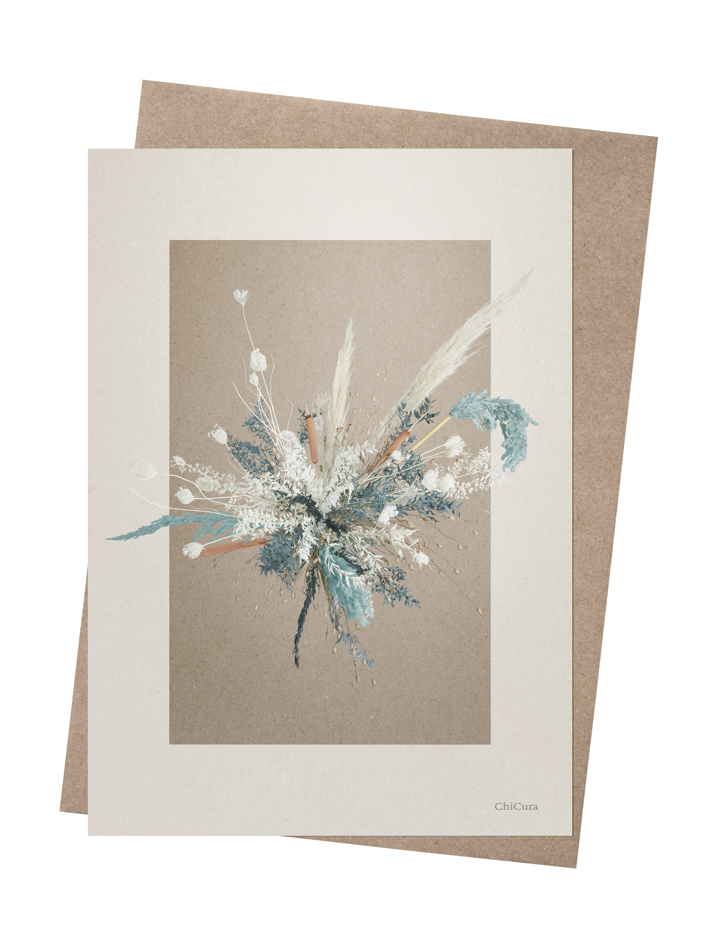 ChiCura Living, Art & Frames Vintage Flower Deco CC1 - A5 Art Cards Multiple Color
