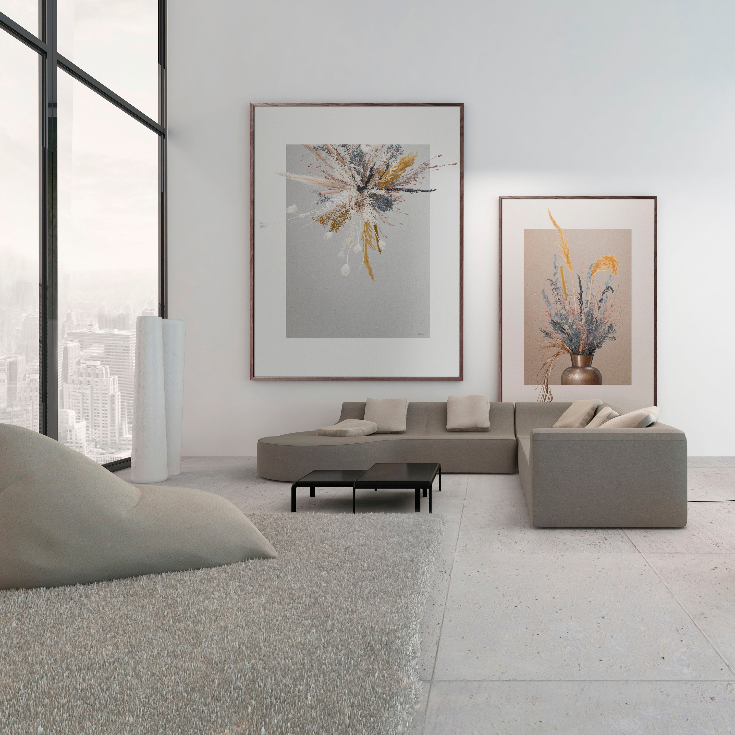 ChiCura Posters Vintage Flower Deco CC4 - 50x70cm Posters / Flowers & Plants Multiple Color