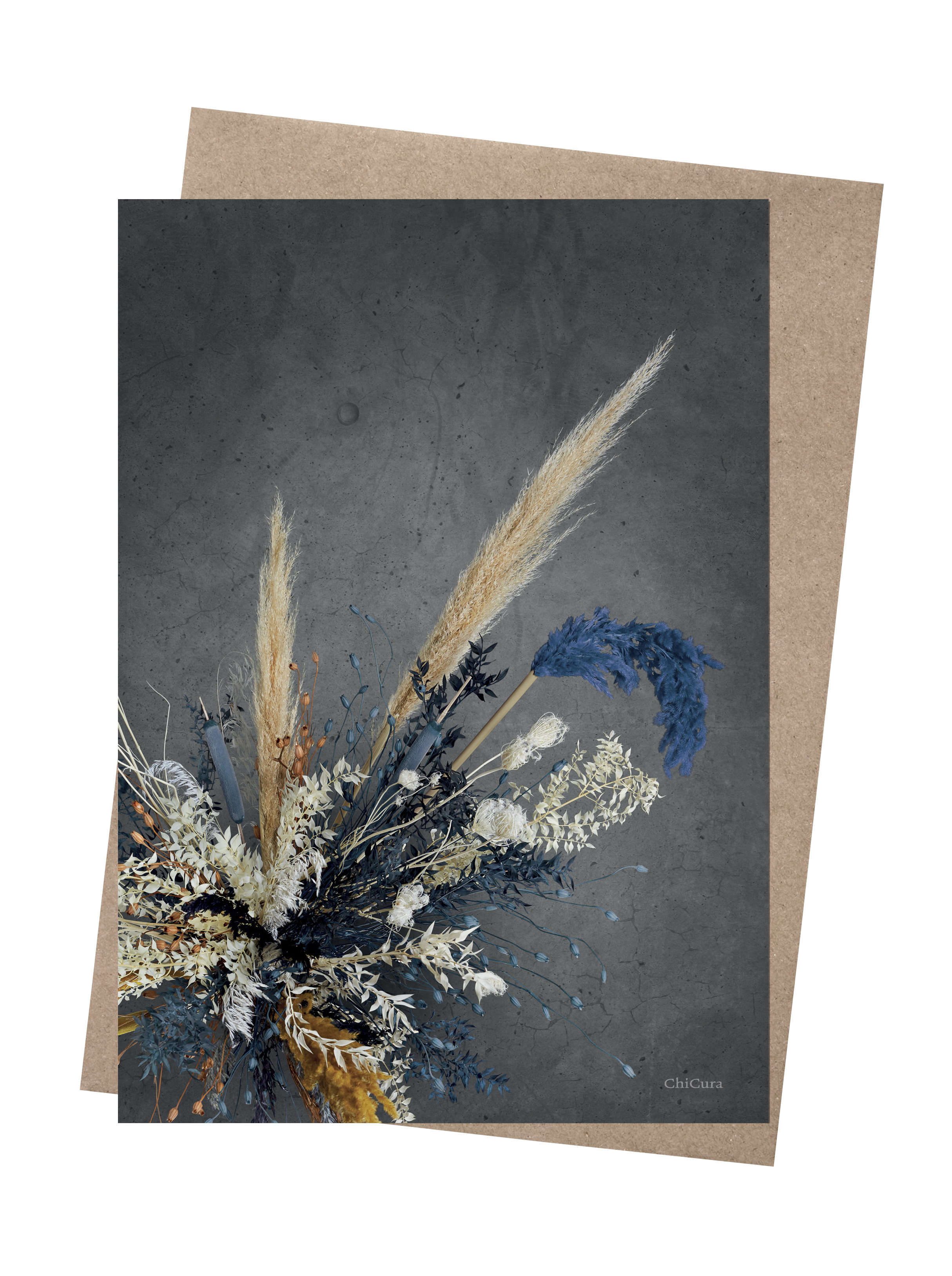 ChiCura Living, Art & Frames Vintage Flower Deco CC6 - A5 Art Cards Multiple Color