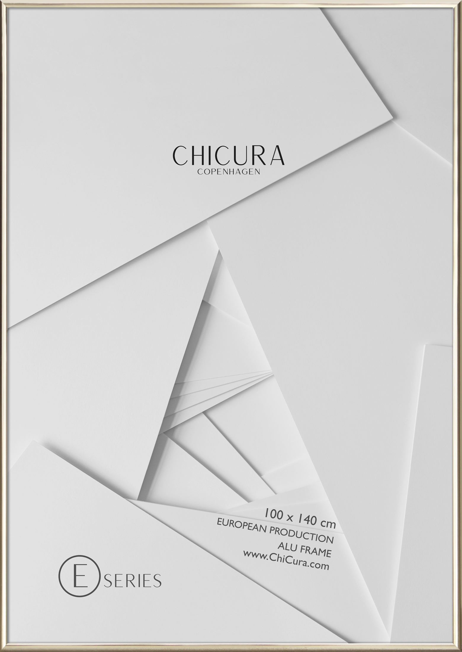 ChiCura Living, Art & Frames Alu Ramme E - 100x140cm - Guld - Akrylglas Frames / Alu E-Series Golden