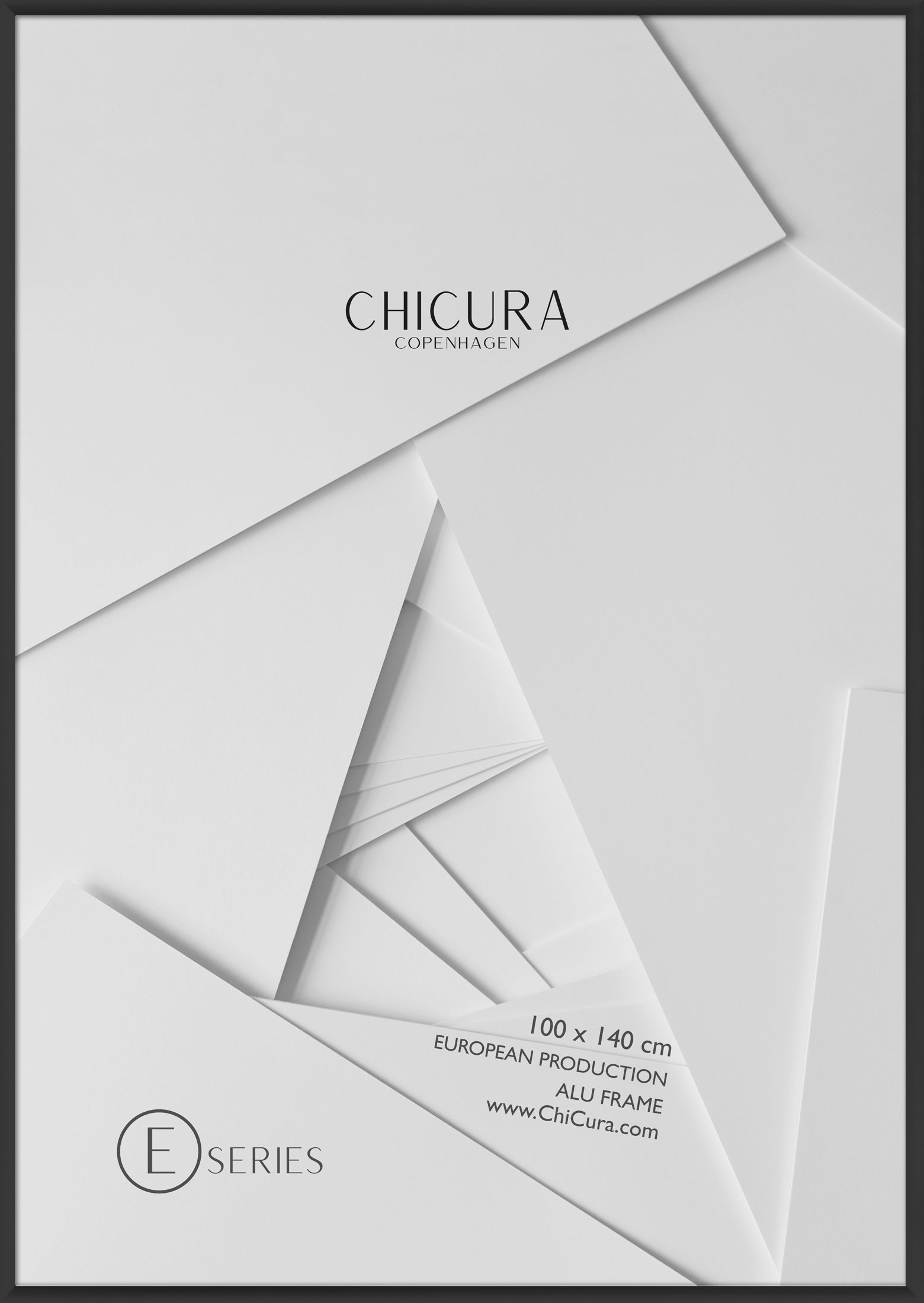 ChiCura Living, Art & Frames Alu Ramme E - 100x140cm - Sort - Akrylglas Frames / Alu E-Series Black