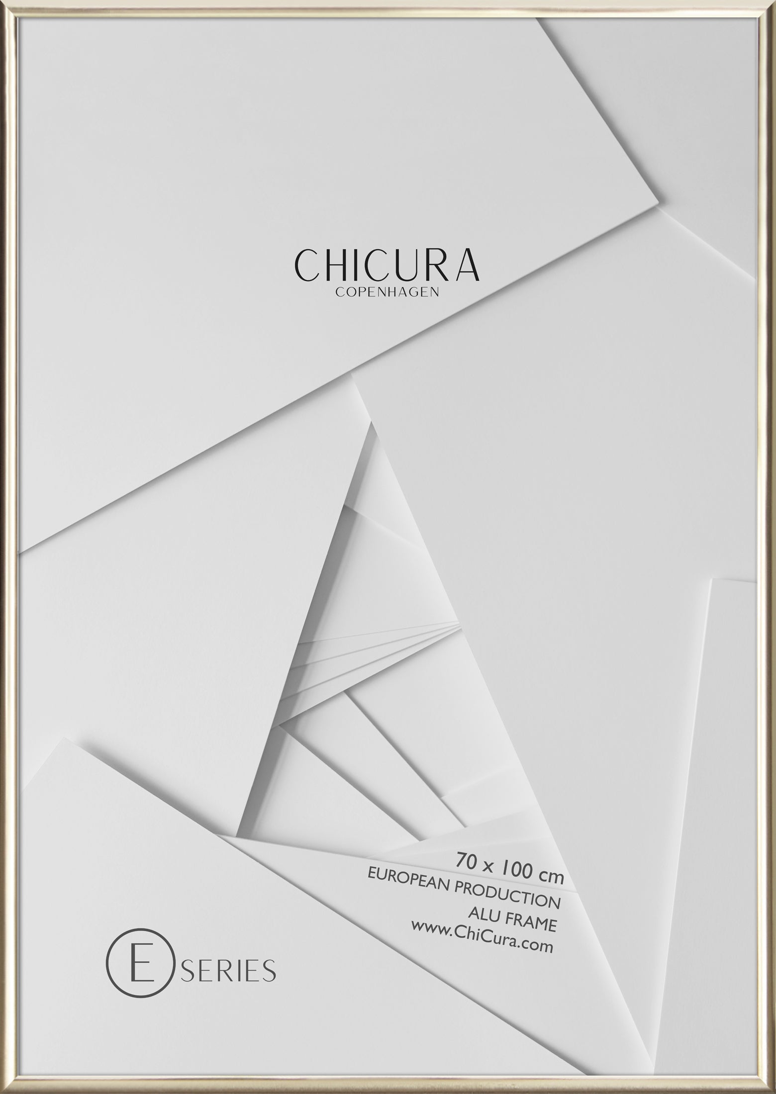ChiCura Living, Art & Frames Alu Ramme E - 70x100cm - Guld - Akrylglas Frames / Alu E-Series Golden