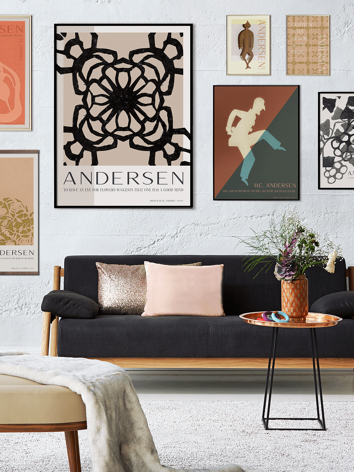ChiCura Living, Art & Frames H.C. Andersen - Flower Mind Art Cards 1. English Poster Quotes