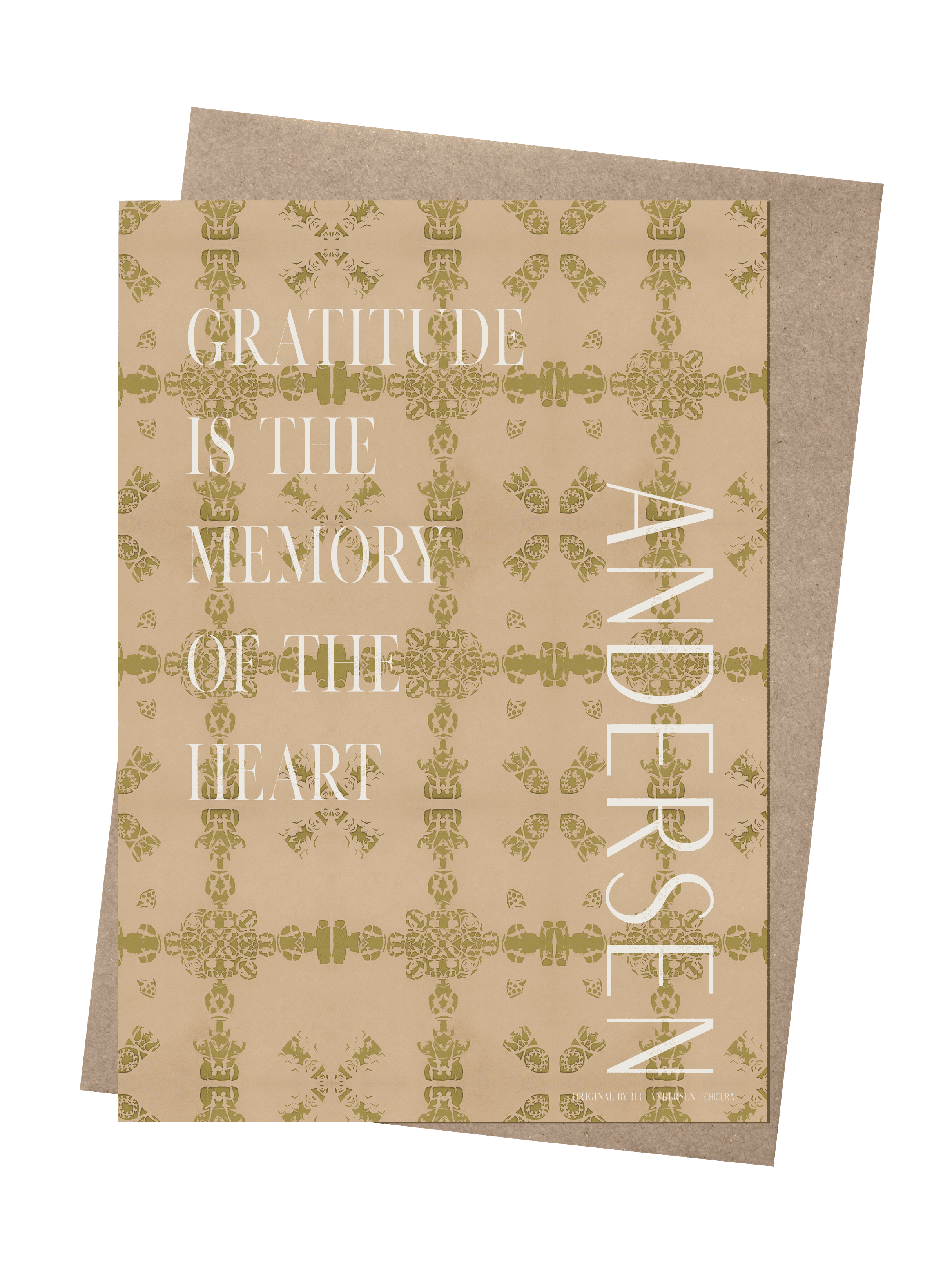 ChiCura Living, Art & Frames H.C. Andersen - Gratitude Art Cards 1. English Poster Quotes