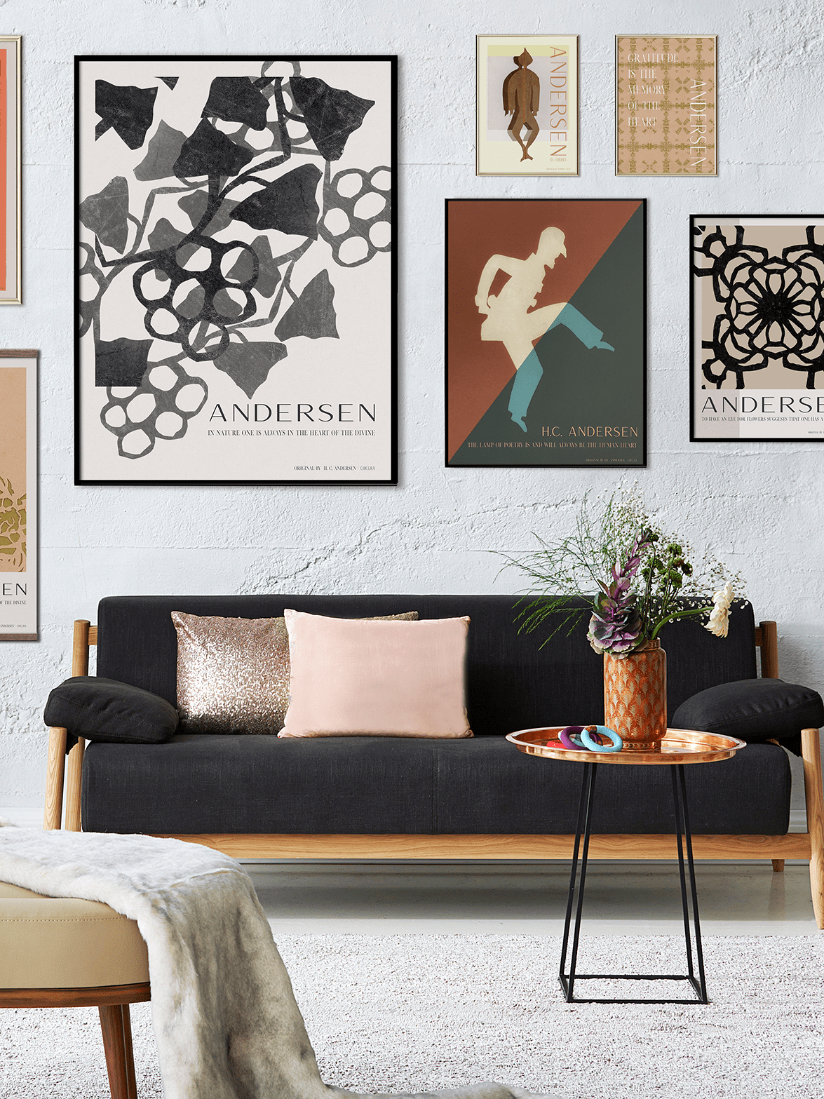 ChiCura Living, Art & Frames H.C. Andersen - Leafs & Grapes Art Cards 1. English Poster Quotes
