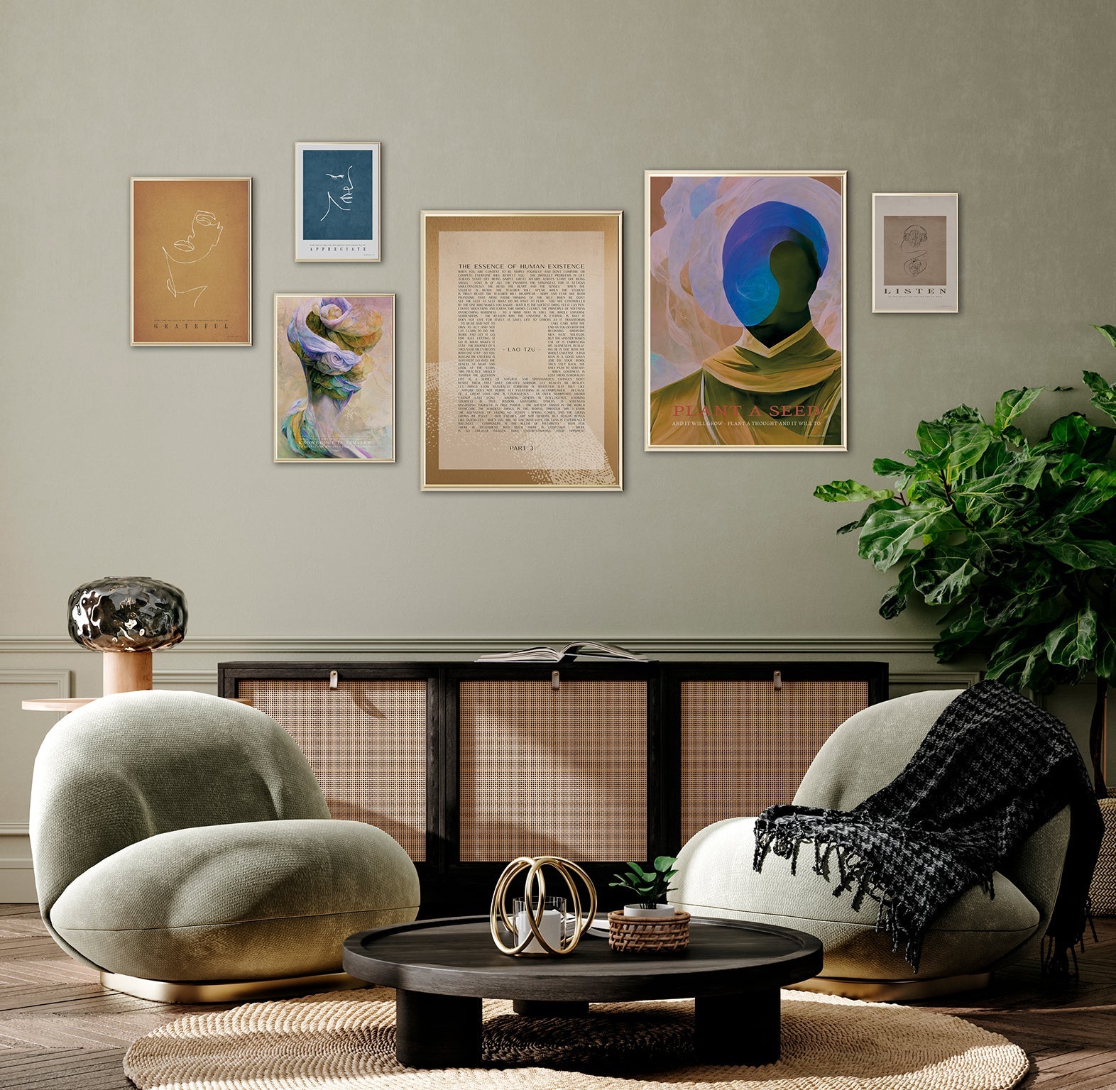 ChiCura Posters Lao Tzu Part 2 Posters / The Mindful Heart