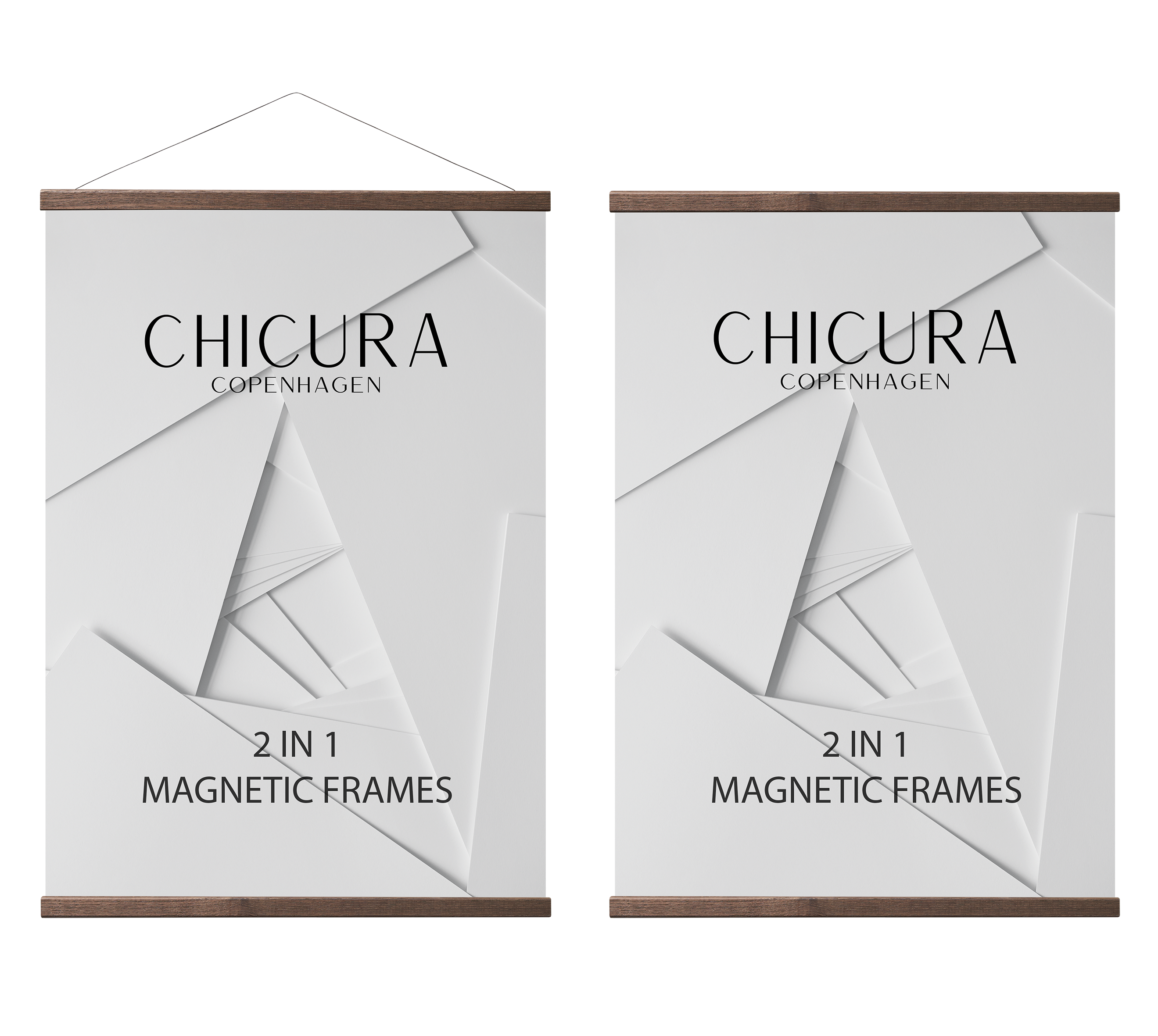ChiCura Living, Art & Frames 2 in 1 Magnetic Frame - 101 cm - Brown Frames / Magnetic Brown