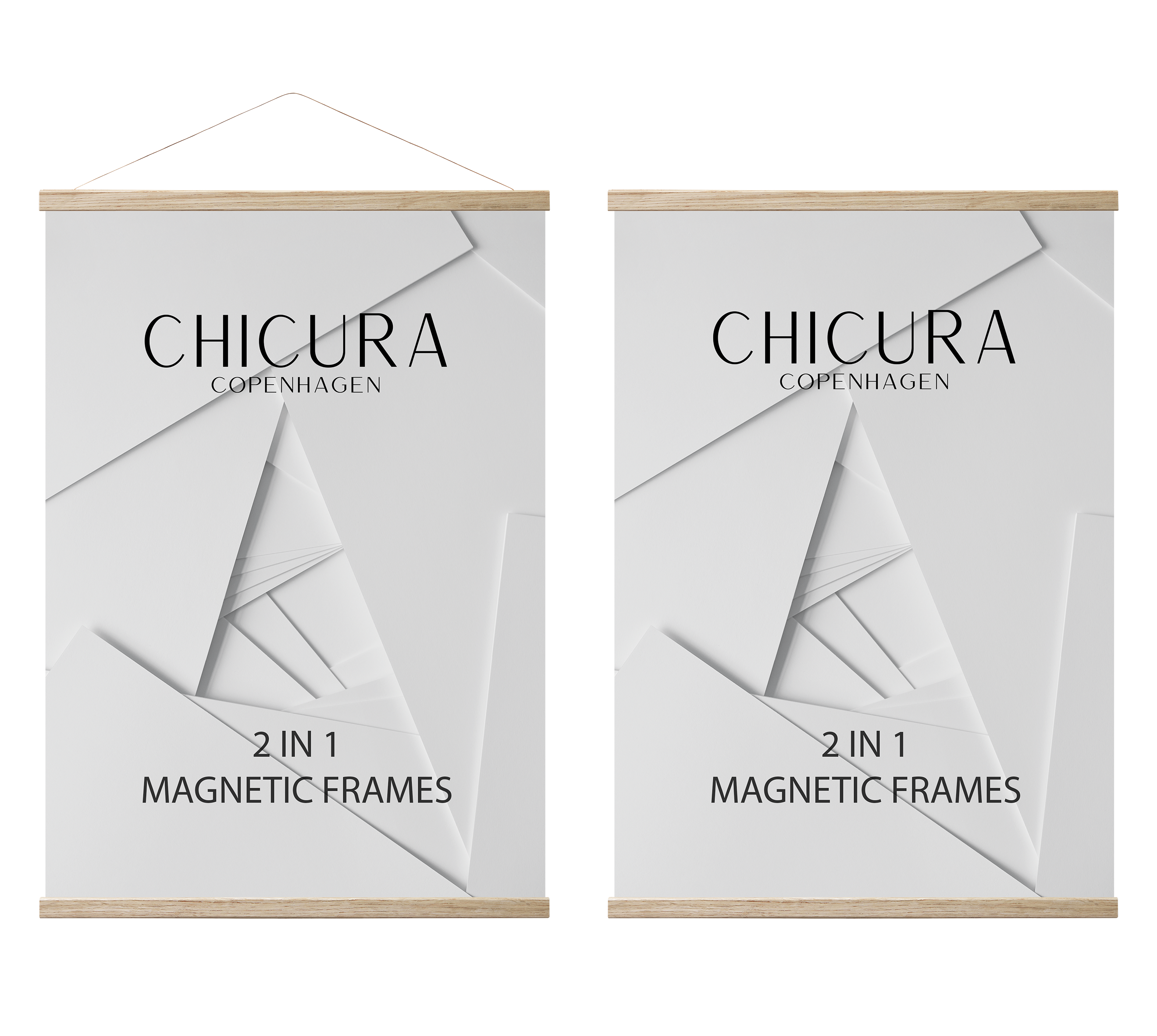 ChiCura Living, Art & Frames 2 in 1 Magnetic Frame - 101 cm - Oak Frames / Magnetic Oak