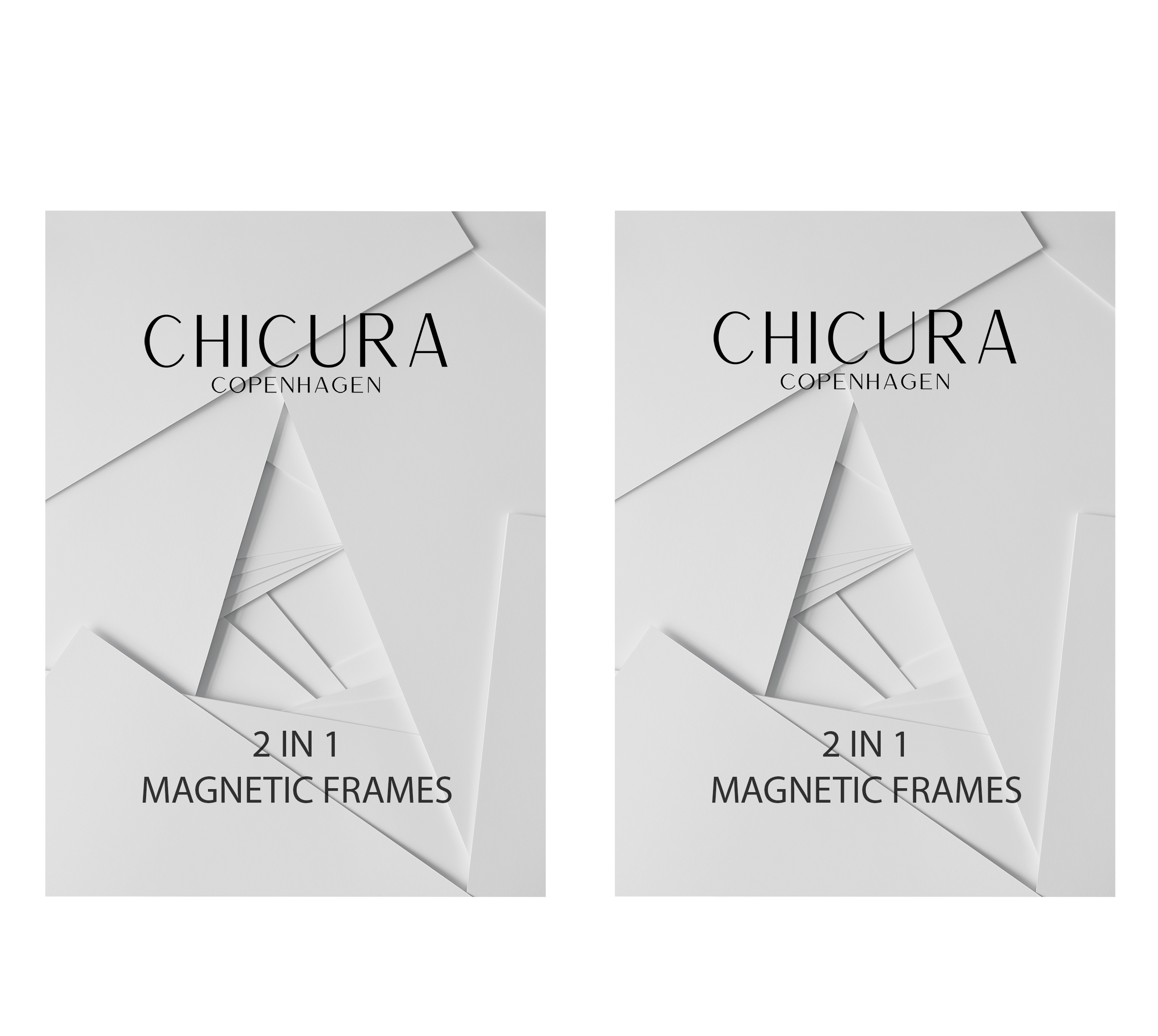 2 in 1 Magnetic Frame - 101 cm - White - ChiCura Copenhagen DK -