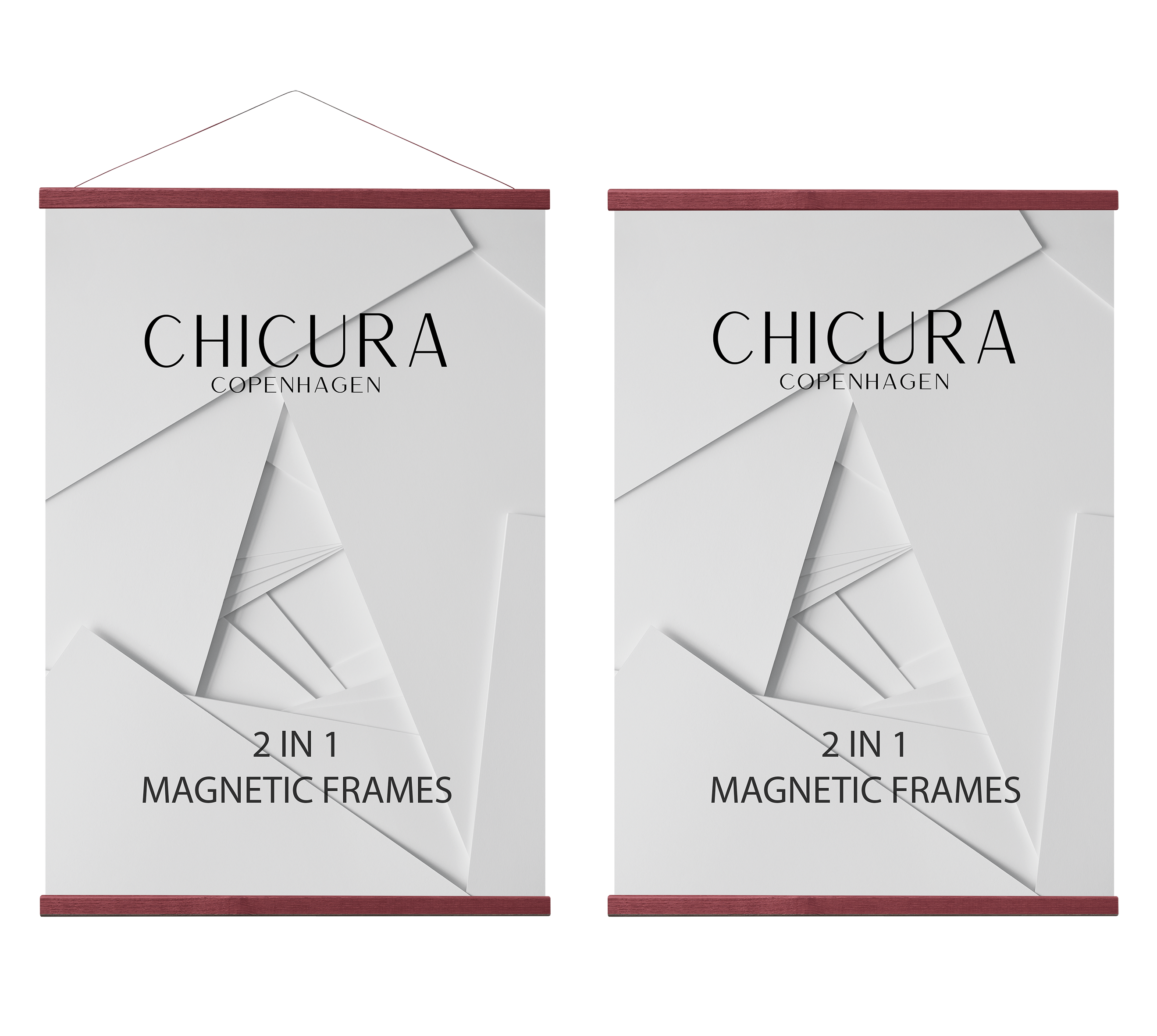 2 in 1 Magnetic Frame - 51 cm - Red - ChiCura Copenhagen DK -