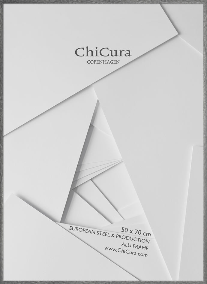 ChiCura Living, Art & Frames Alu Ramme 50x70cm - Børstet Antracit - Glas Frames / Alu Brushed Anthracite