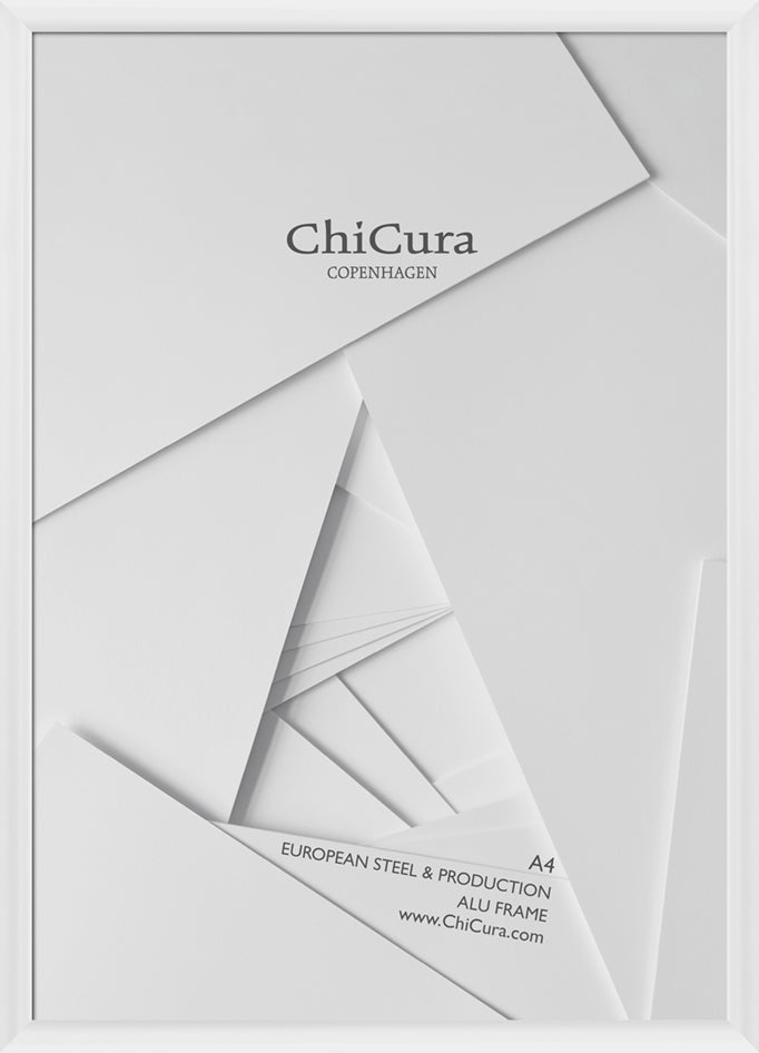 ChiCura Living, Art & Frames Alu Ramme A4 - Hvid - Glas Frames / Alu White