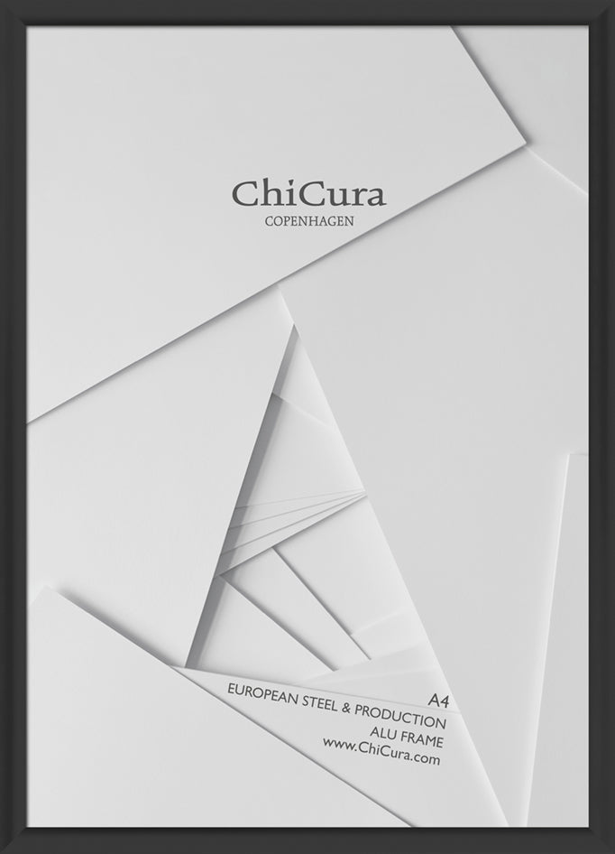 ChiCura Living, Art & Frames Alu Ramme A4 - Sort - Glas Frames / Alu Black