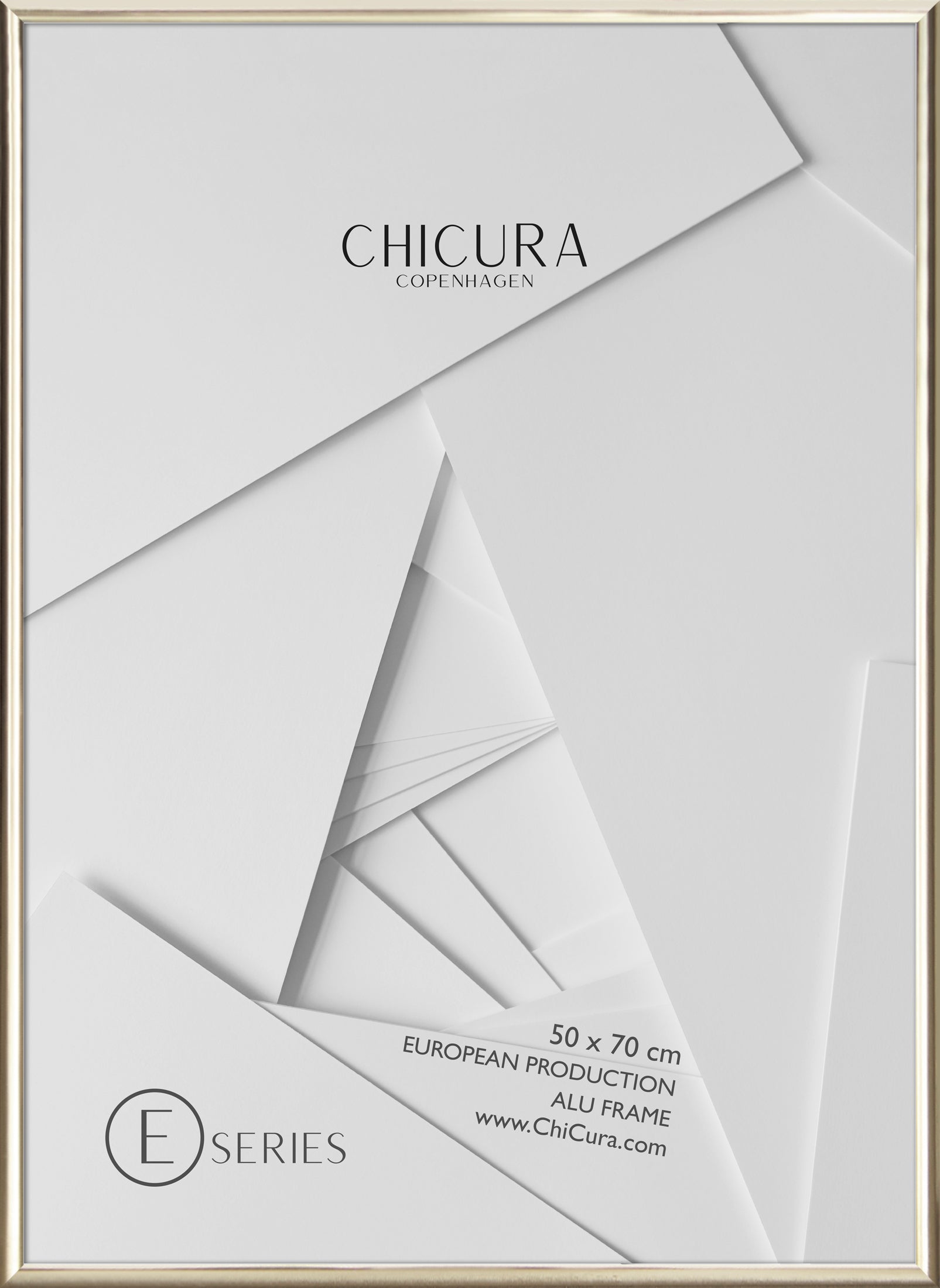 ChiCura Living, Art & Frames Alu Ramme E - 50x70cm - Guld - Akrylglas Frames / Alu Golden