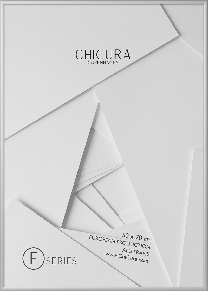 ChiCura Living, Art & Frames Alu Ramme E - 50x70cm - Sølv - Glas Frames / Alu Silver