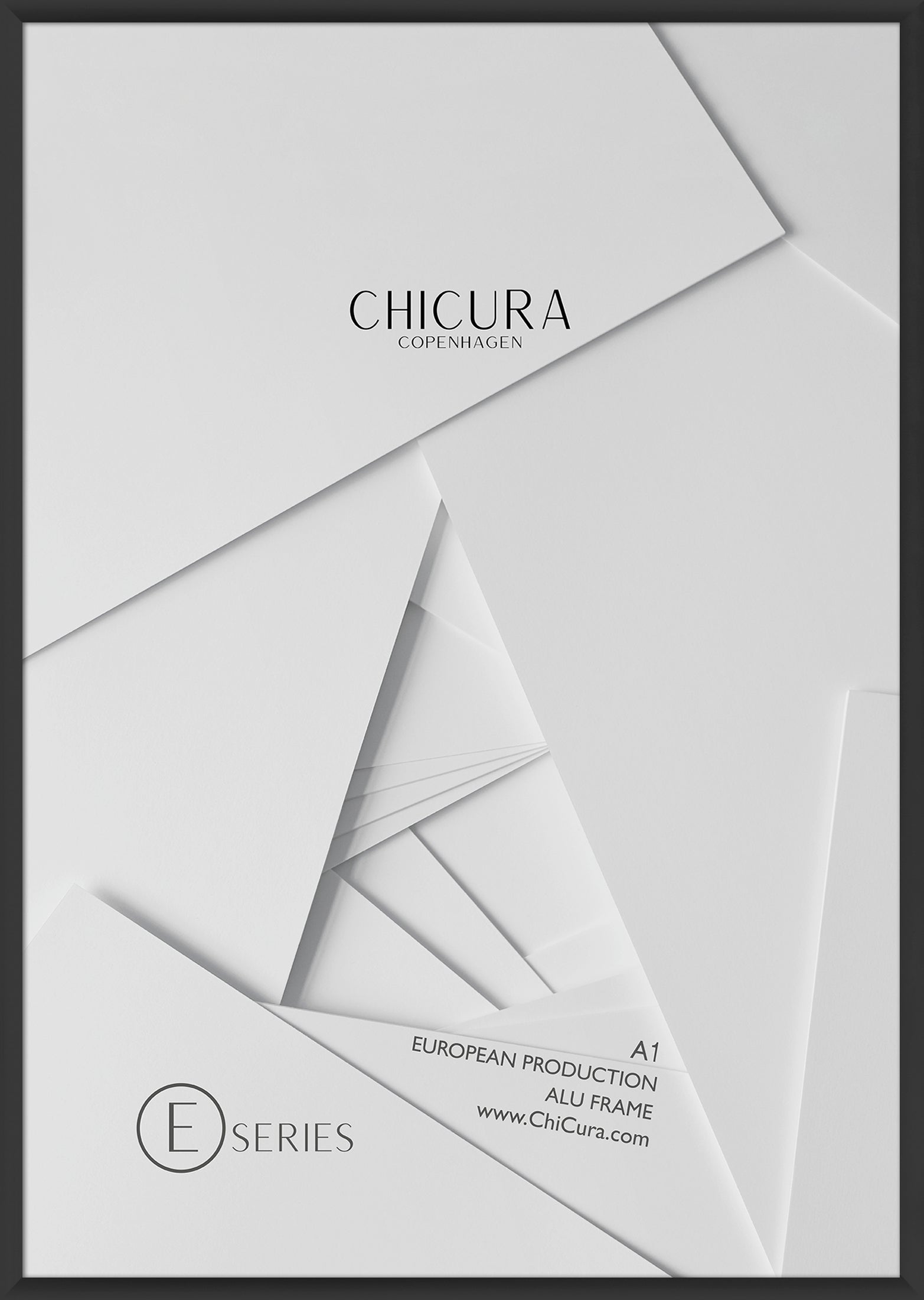 ChiCura Living, Art & Frames Alu Ramme E - A1 - Sort - Akrylglas Frames / Alu Black