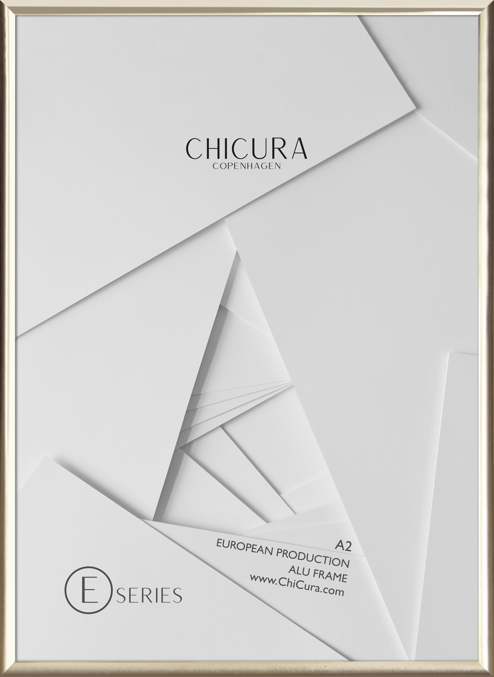 ChiCura Living, Art & Frames Alu Ramme E - A2 - Guld - Glas Frames / Alu Golden