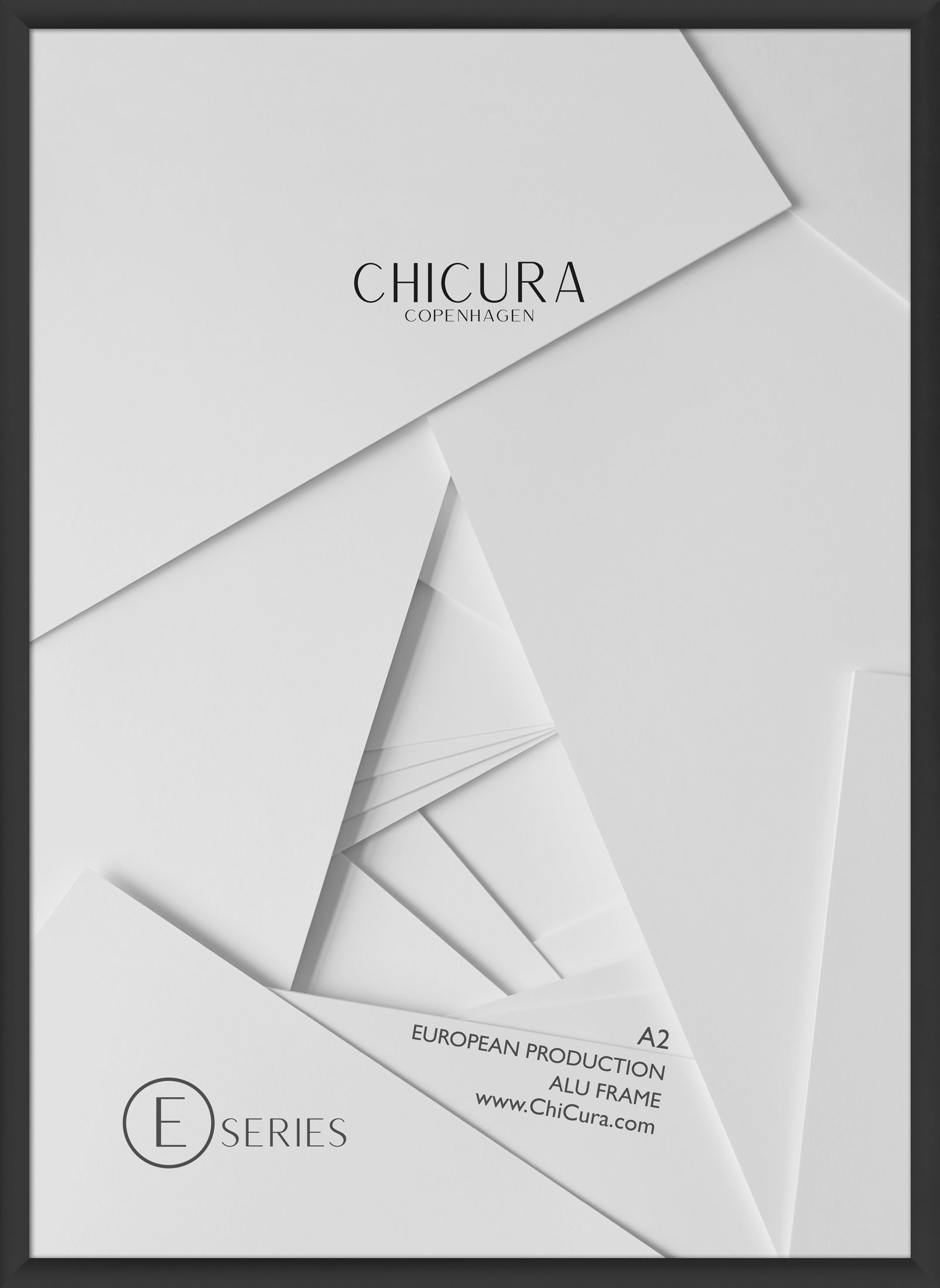 ChiCura Living, Art & Frames Alu Ramme E - A2 - Sort - Glas Frames / Alu Black