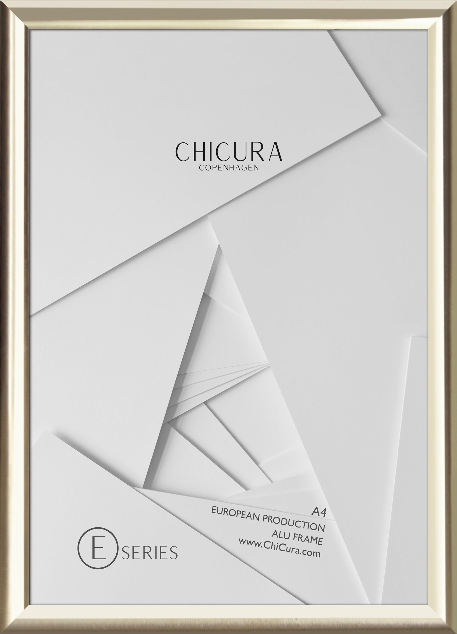 ChiCura Living, Art & Frames Alu Ramme E - A4 - Guld - Akrylglas Frames / Alu Golden